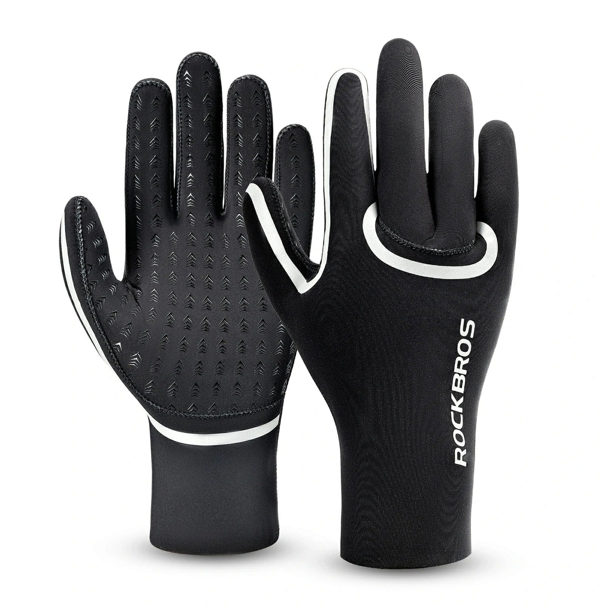 ROCKBROS Gants de vélo d'hiver, étanches et coupe-vent S365