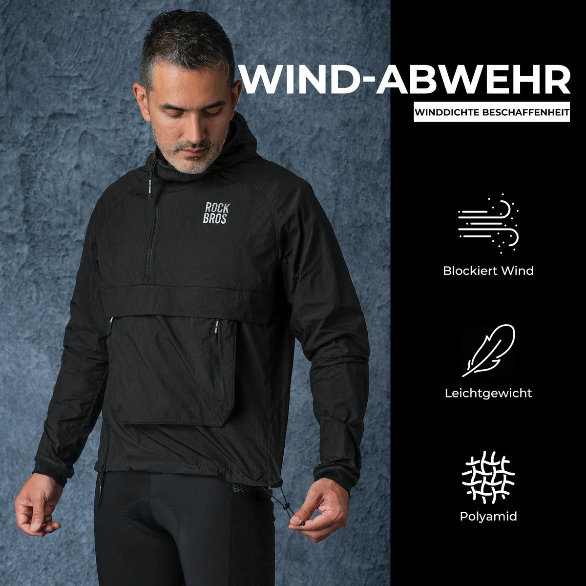 ROCKBROS Veste de cyclisme pour homme coupe-vent
