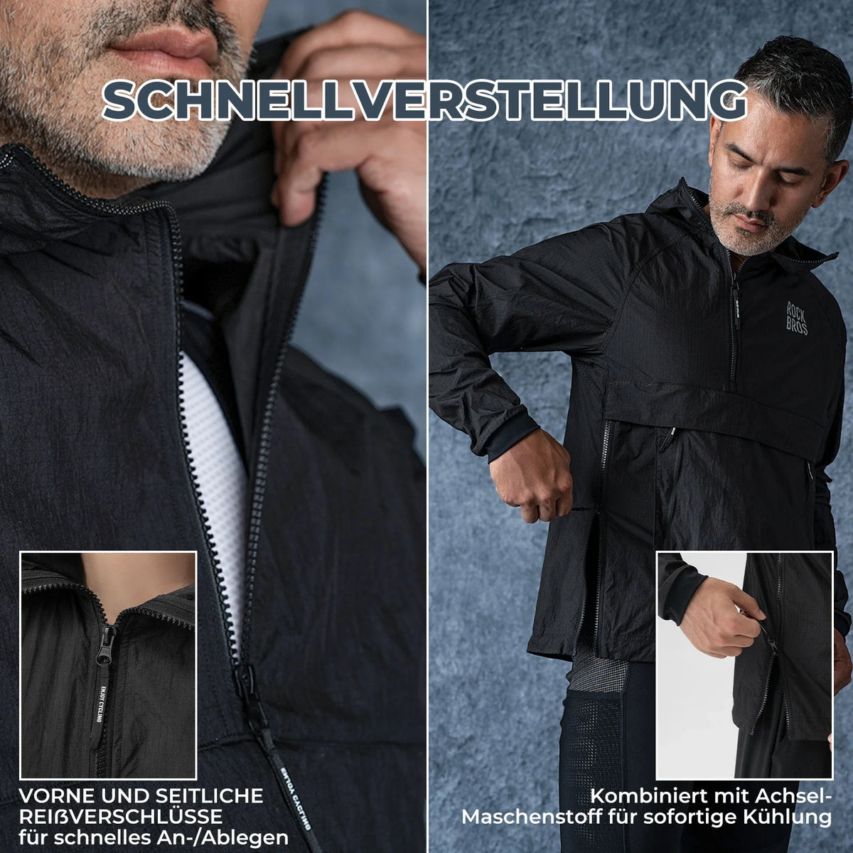 ROCKBROS Veste de cyclisme pour homme coupe-vent