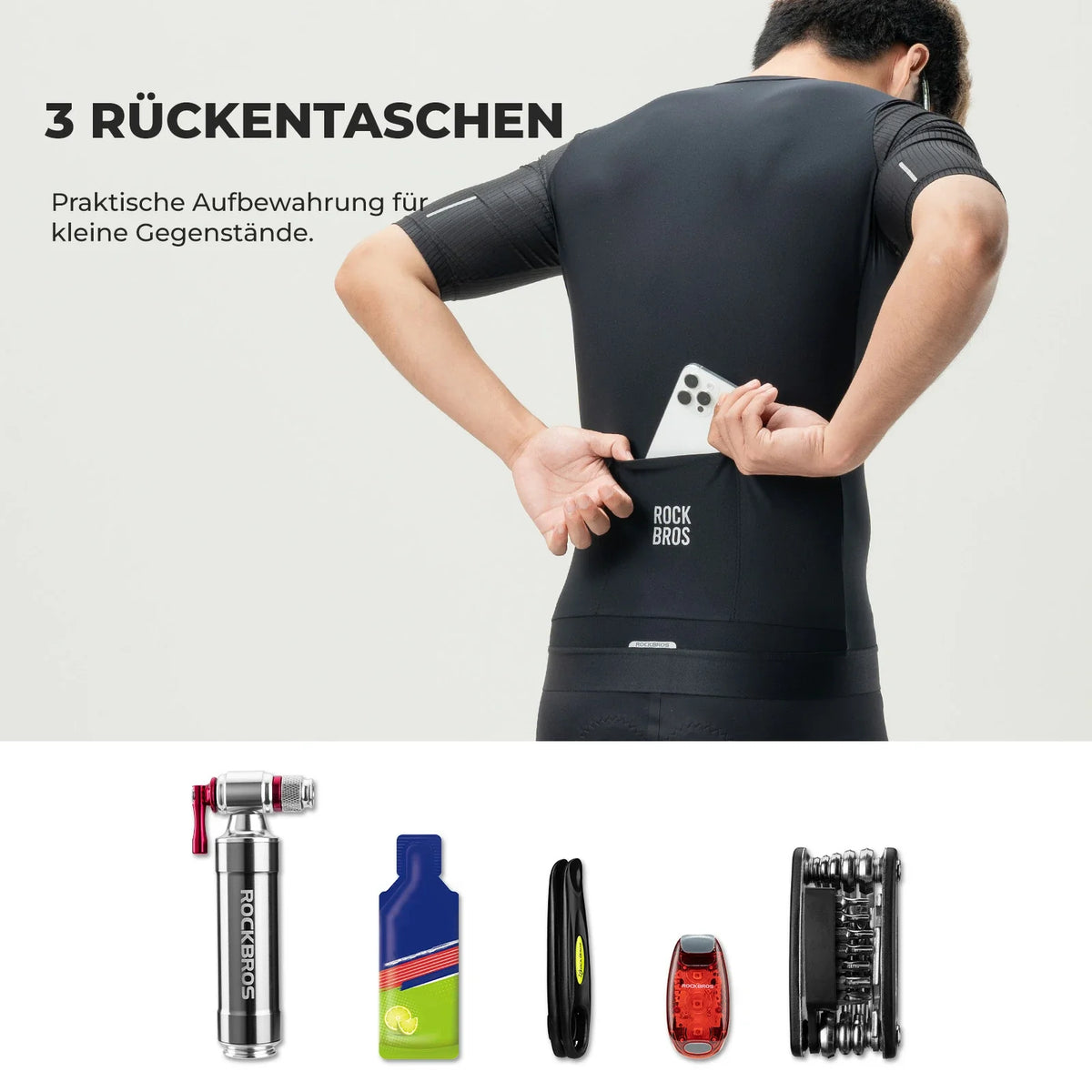 ROCKBROS Maillot de Vélo Homme Manches Courtes