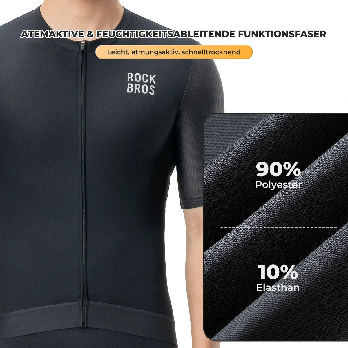 ROCKBROS Maillot de Vélo Homme Manches Courtes