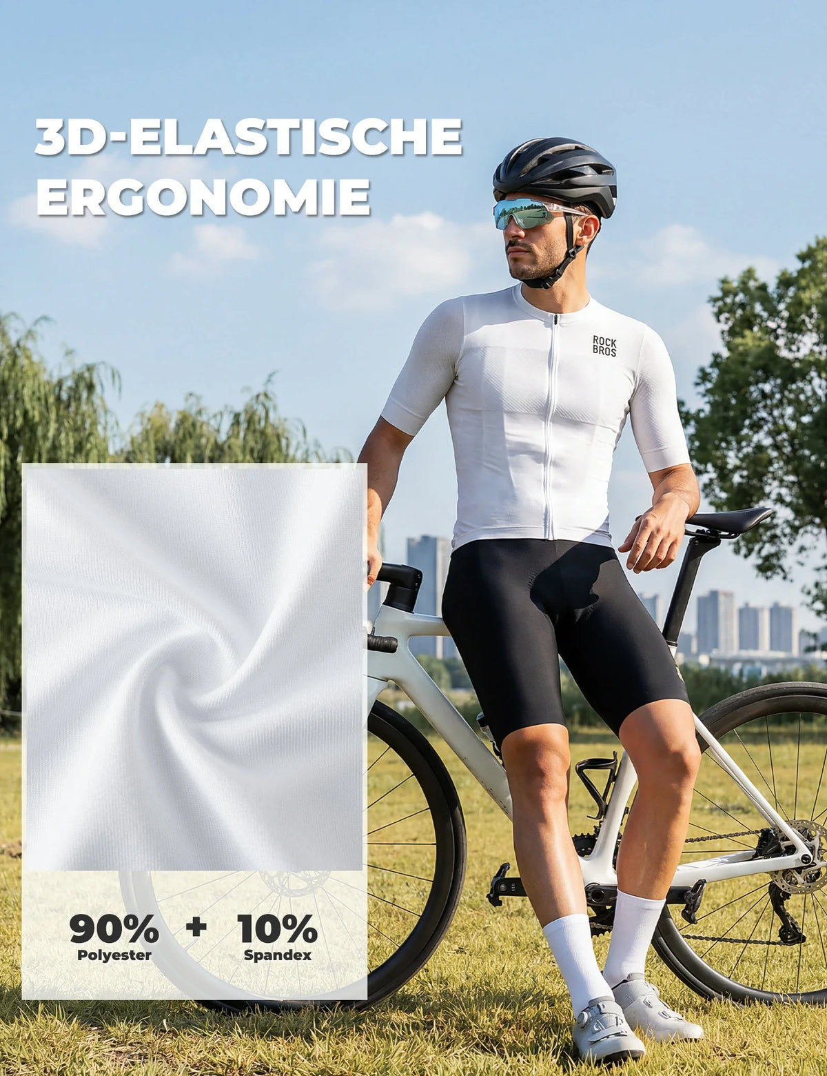 ROCKBROS Maillot de cyclisme manches courtes homme