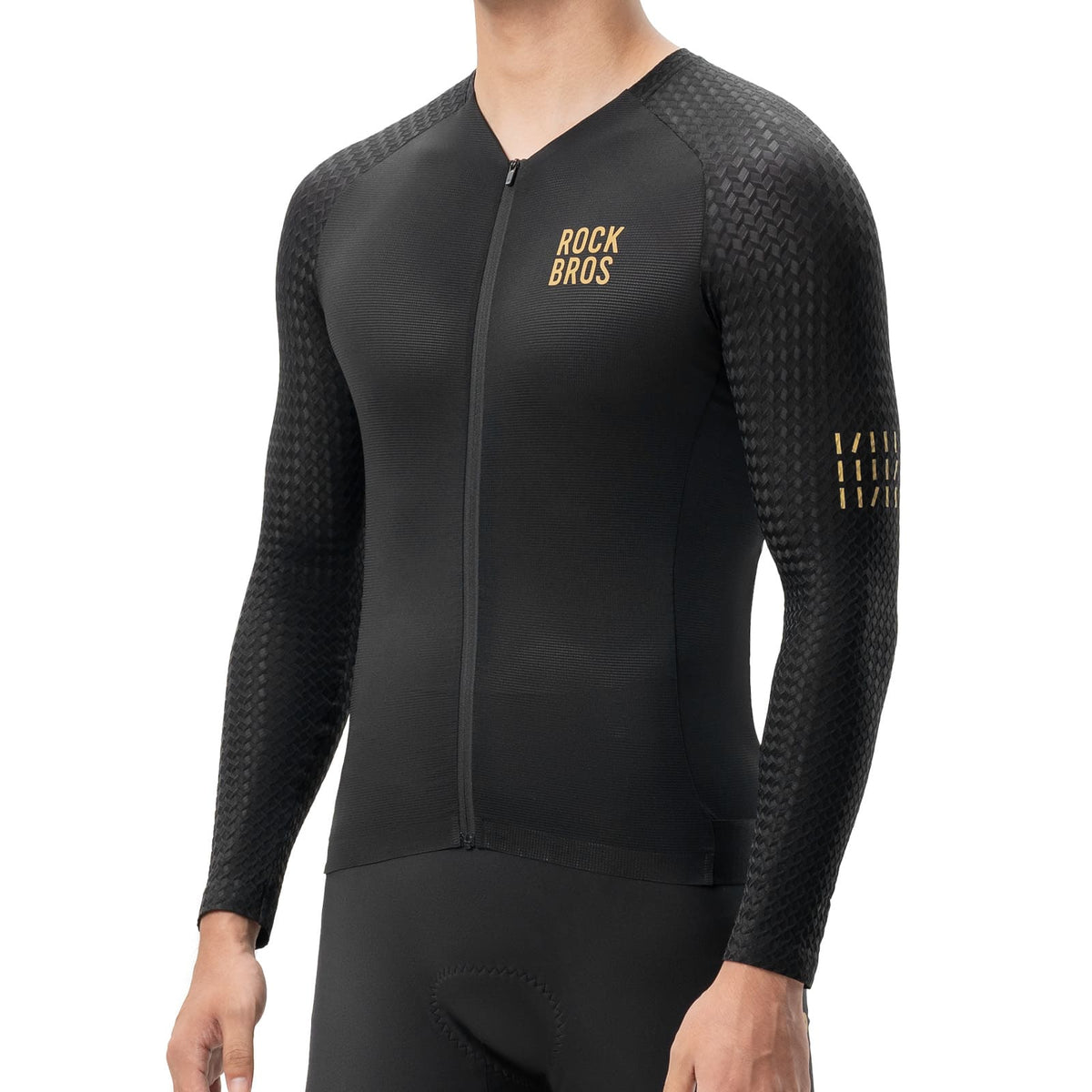 ROCKBROS Maillot de cyclisme manches longues respirant réfléchissant coupe 3D pour homme