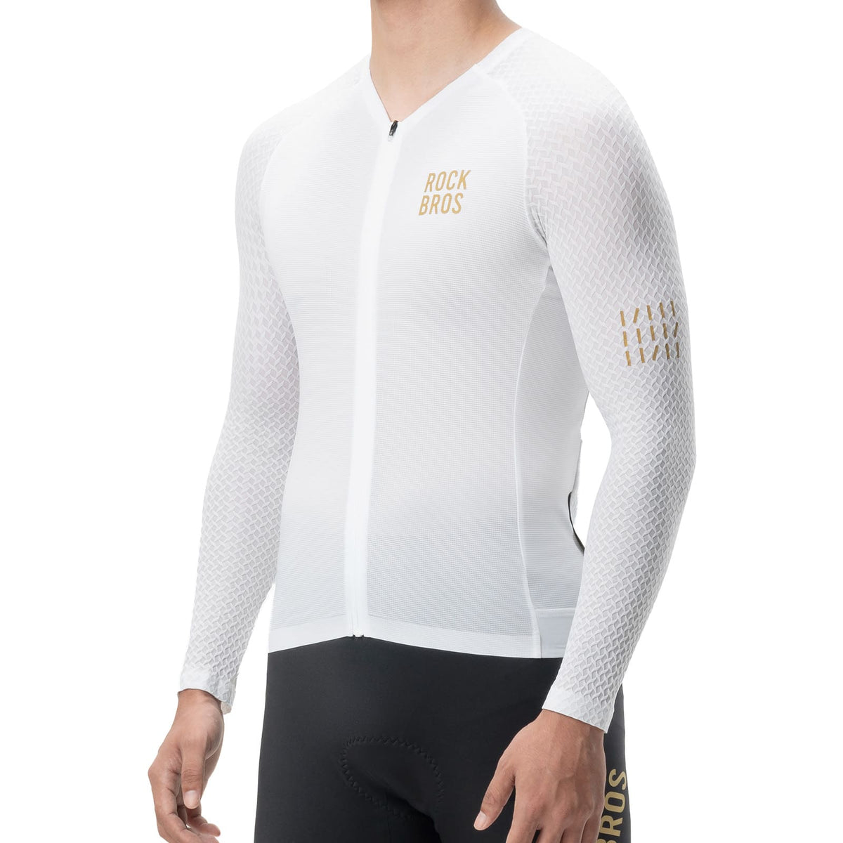 ROCKBROS Maillot de cyclisme manches longues respirant réfléchissant coupe 3D pour homme