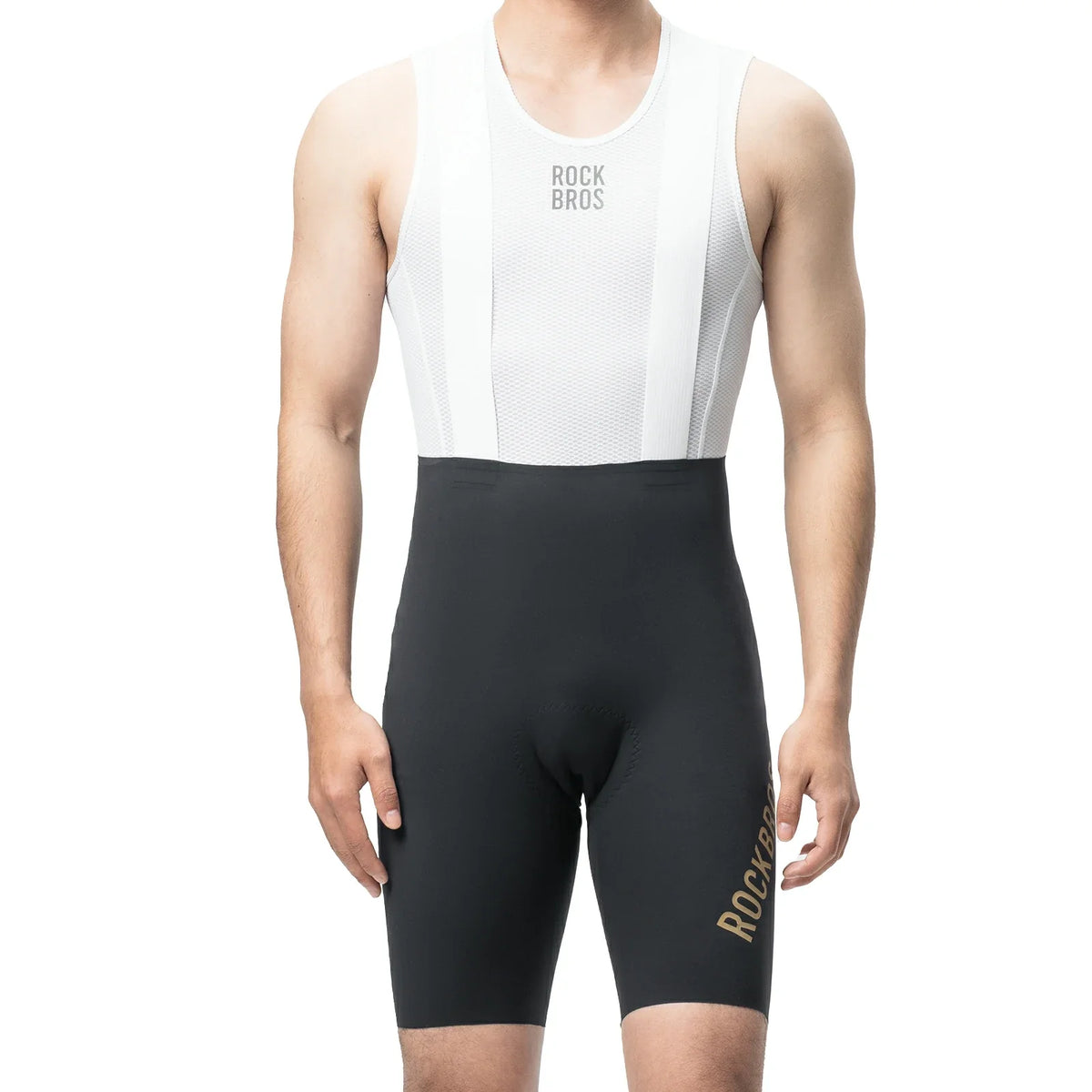 ROCKBROS Cuissard homme avec bretelles Rembourré, Cuissard court de vélo, Respirant à séchage rapide