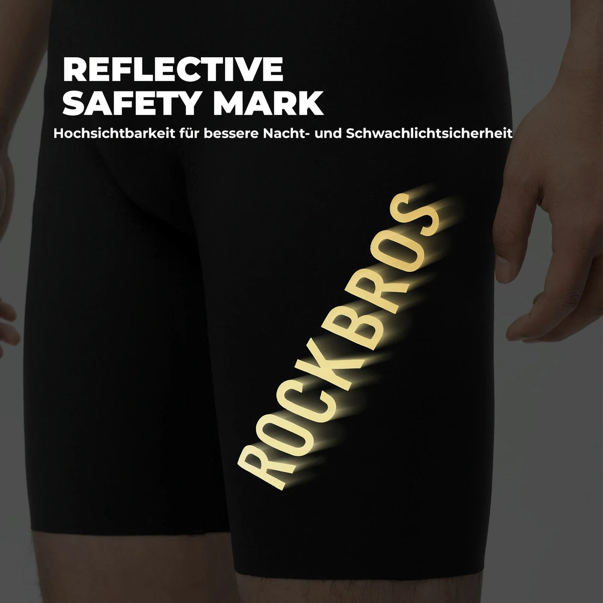 ROCKBROS Cuissard homme avec bretelles Rembourré, Cuissard court de vélo, Respirant à séchage rapide