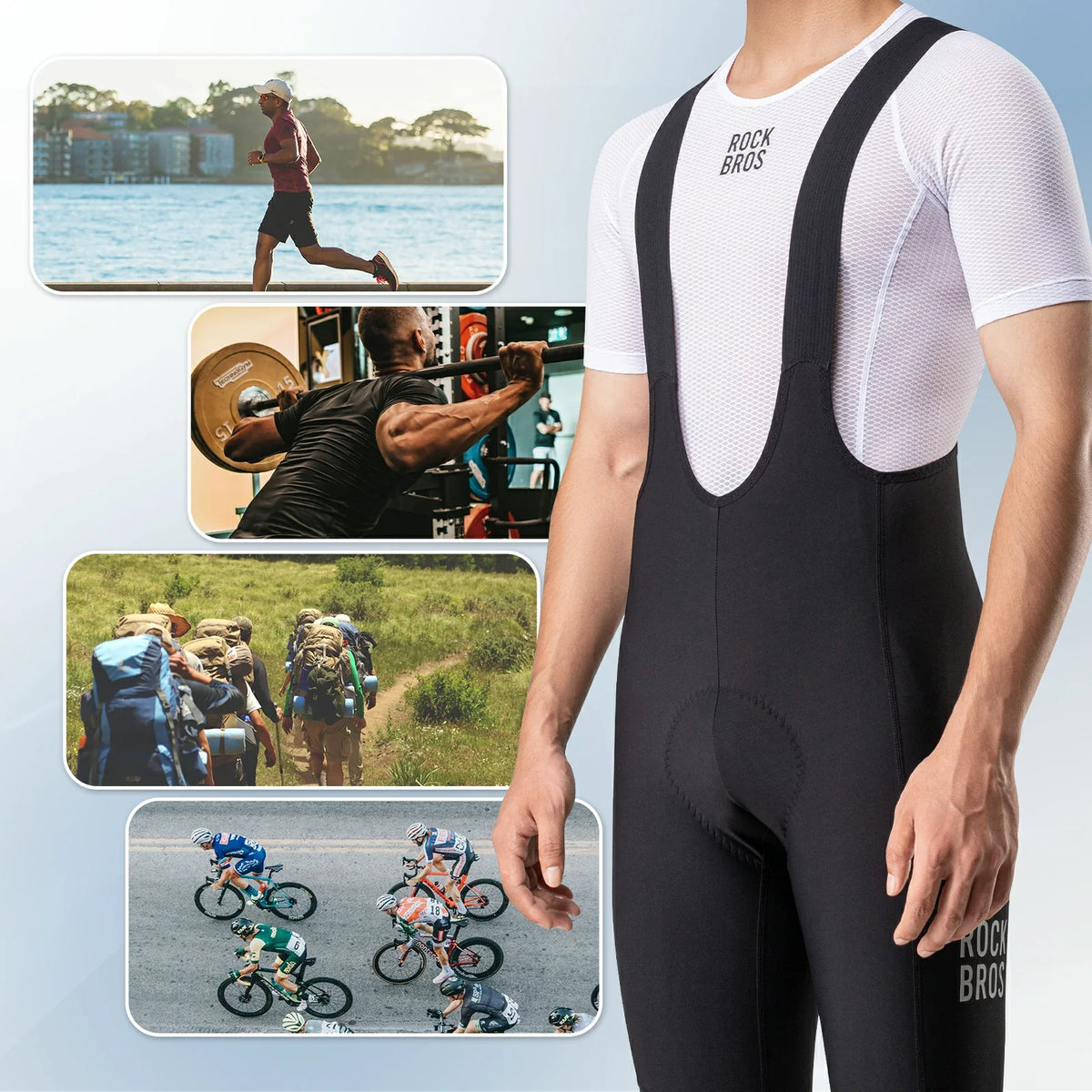ROCKBROS Sous-maillot manches courtes respirant pour homme