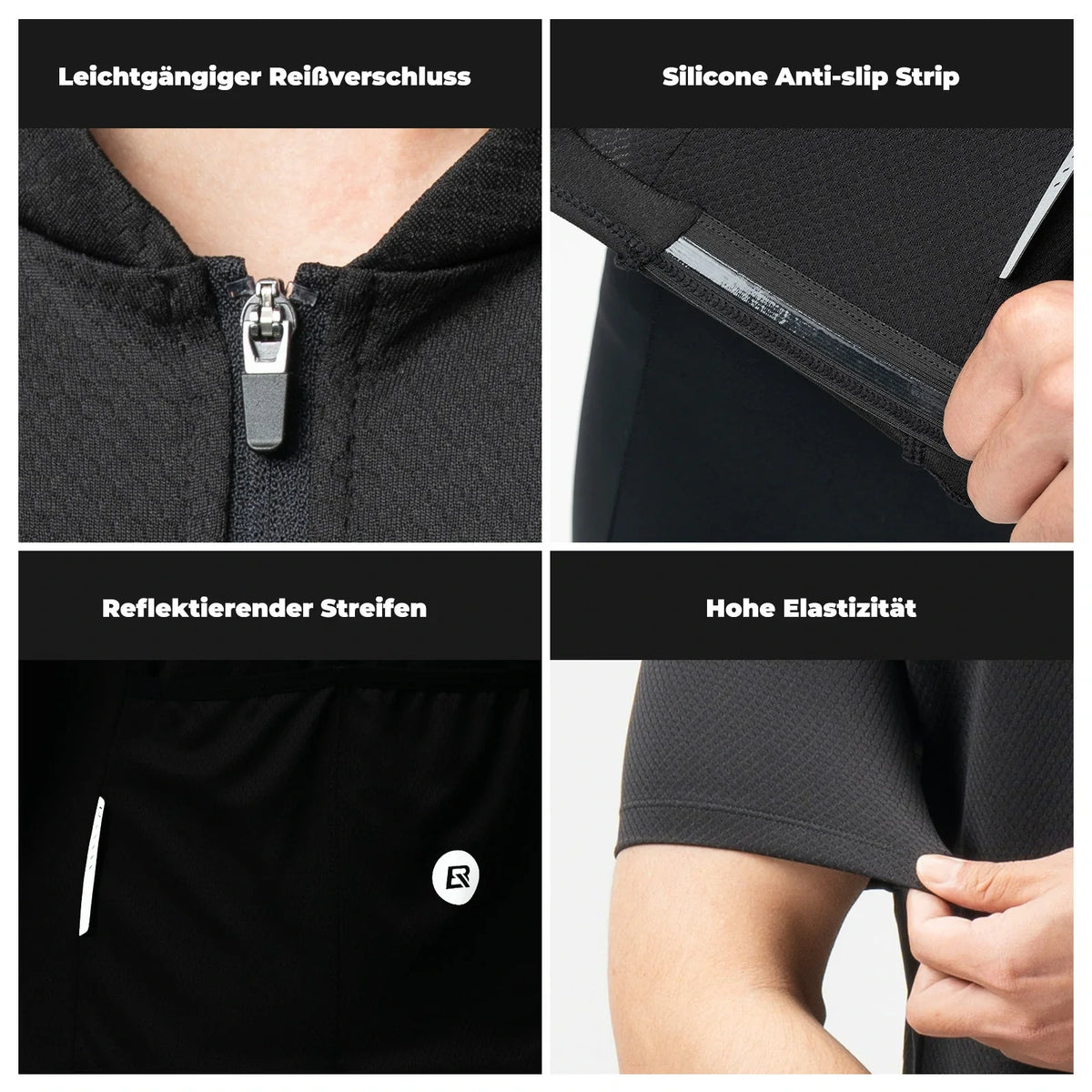 ROCKBROS Maillot de cyclisme homme manches courtes respirant à séchage rapide