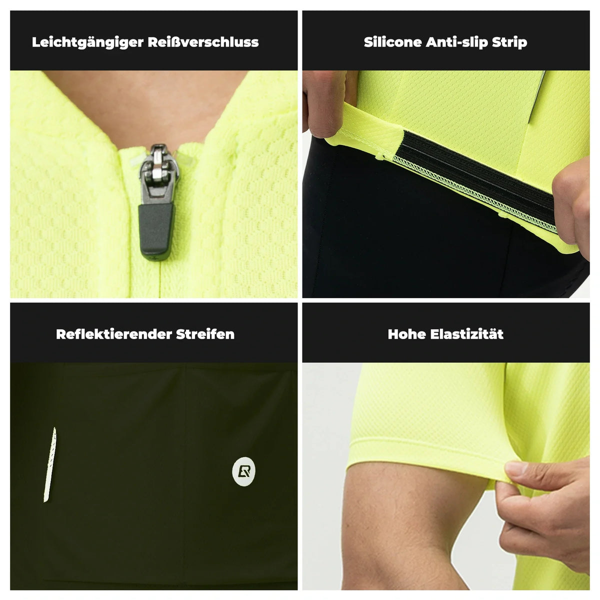 ROCKBROS Maillot de cyclisme homme manches courtes respirant à séchage rapide