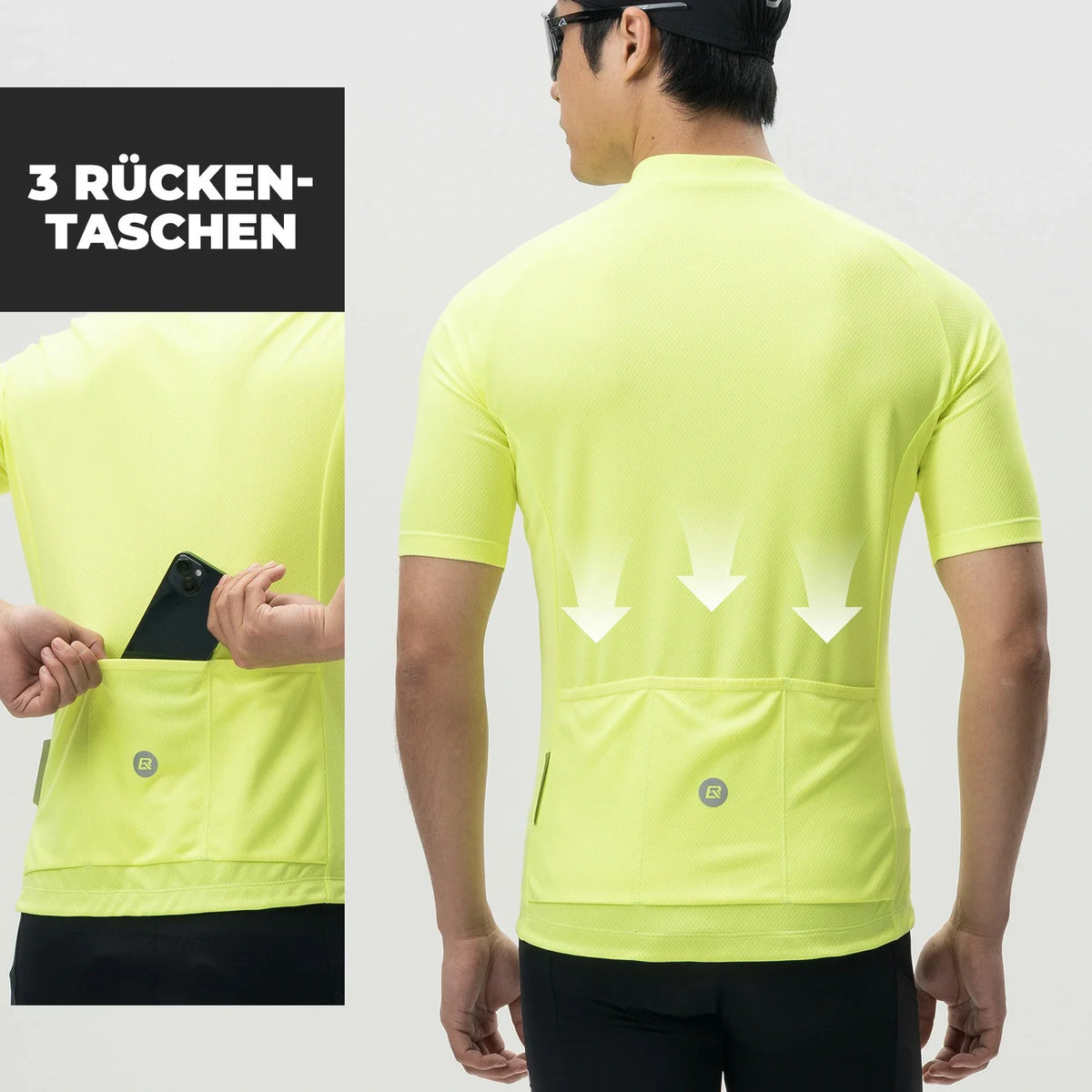 ROCKBROS Maillot de cyclisme homme manches courtes respirant à séchage rapide