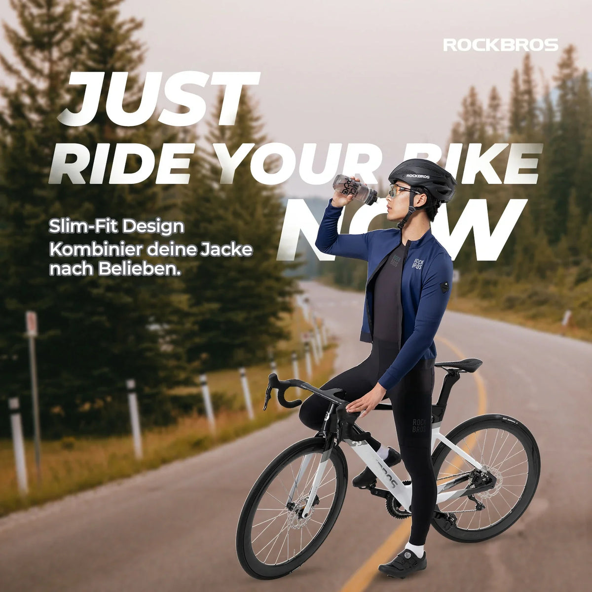 ROCKBROS Maillot de cyclisme homme manches longues, maillot de vélo chaud respirant
