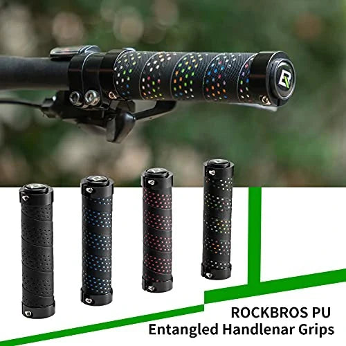 ROCKBROS Poignées de guidon antidérapantes poignées de vélo Lock-On Design poignées vélo