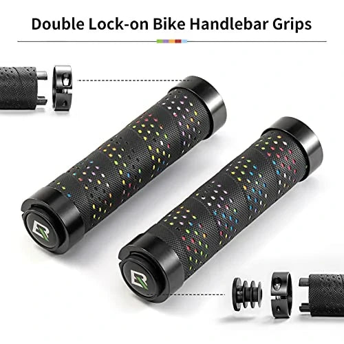 ROCKBROS Poignées de guidon antidérapantes poignées de vélo Lock-On Design poignées vélo
