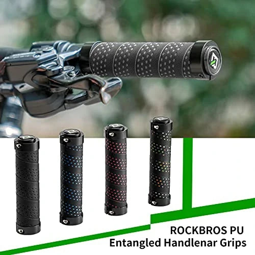 ROCKBROS Poignées de guidon antidérapantes poignées de vélo Lock-On Design poignées vélo