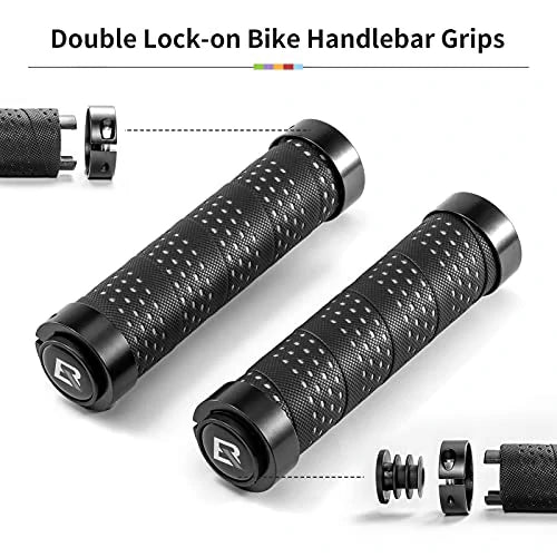ROCKBROS Poignées de guidon antidérapantes poignées de vélo Lock-On Design poignées vélo