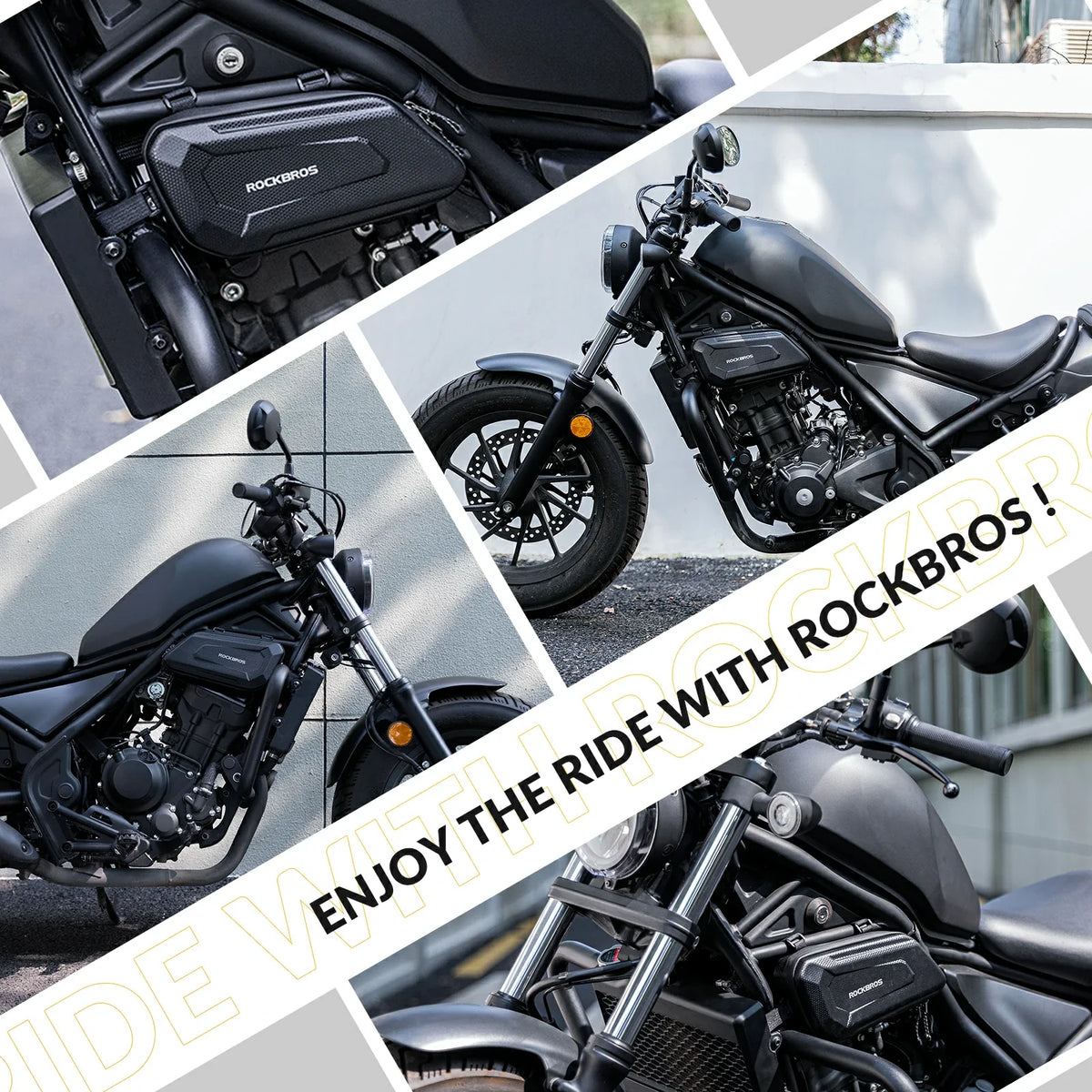 ROCKBROS Sacoche de moto déperlante, 1,5 Litre