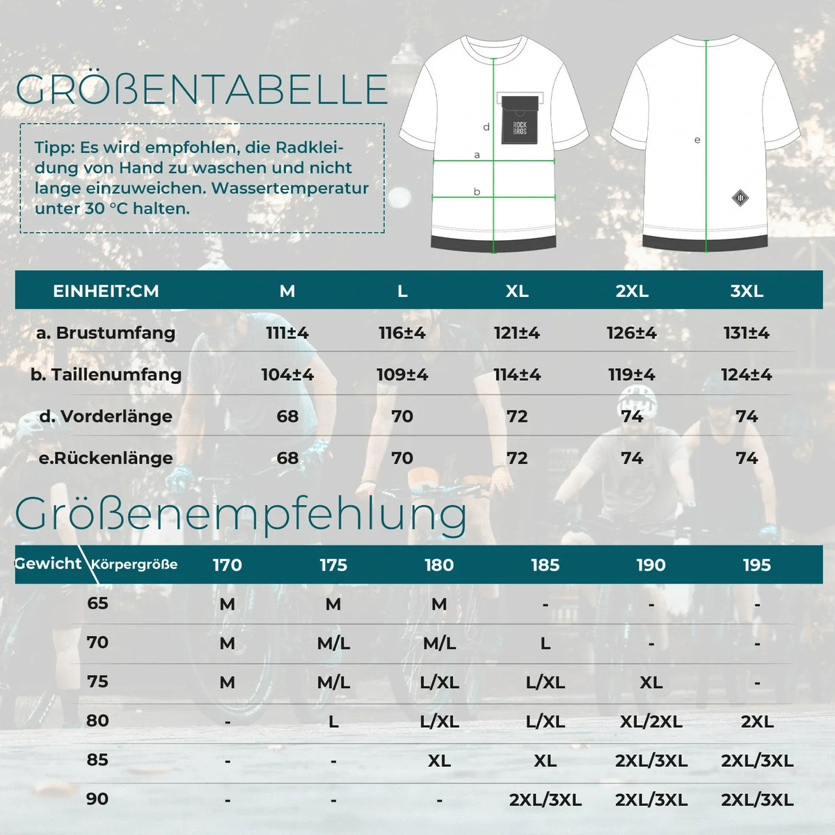 ROCKBROS Maillot de vélo VTT Manches Courtes Homme avec Poche Poitrine à Aimant