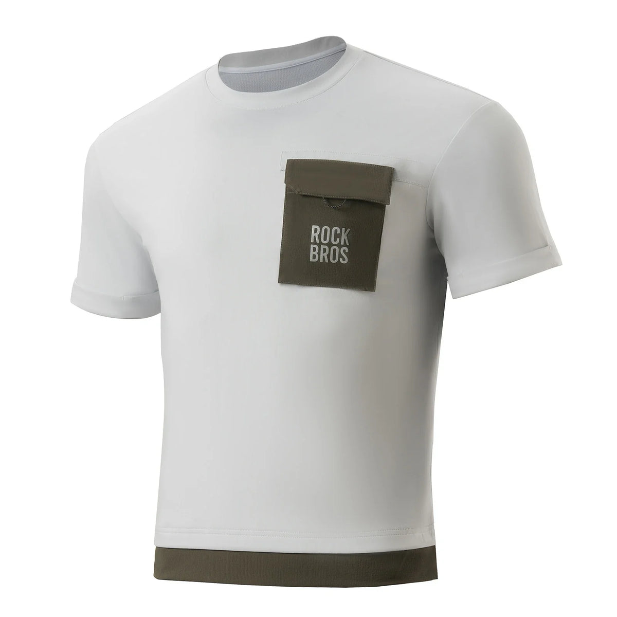 ROCKBROS Maillot de vélo VTT Manches Courtes Homme avec Poche Poitrine à Aimant