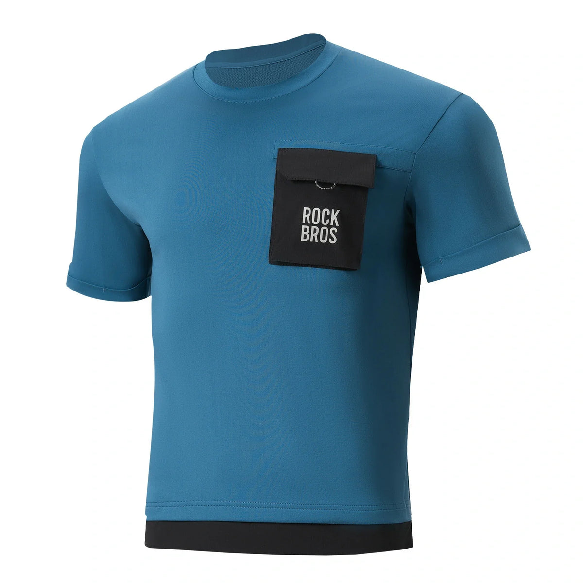 ROCKBROS Maillot de vélo VTT Manches Courtes Homme avec Poche Poitrine à Aimant