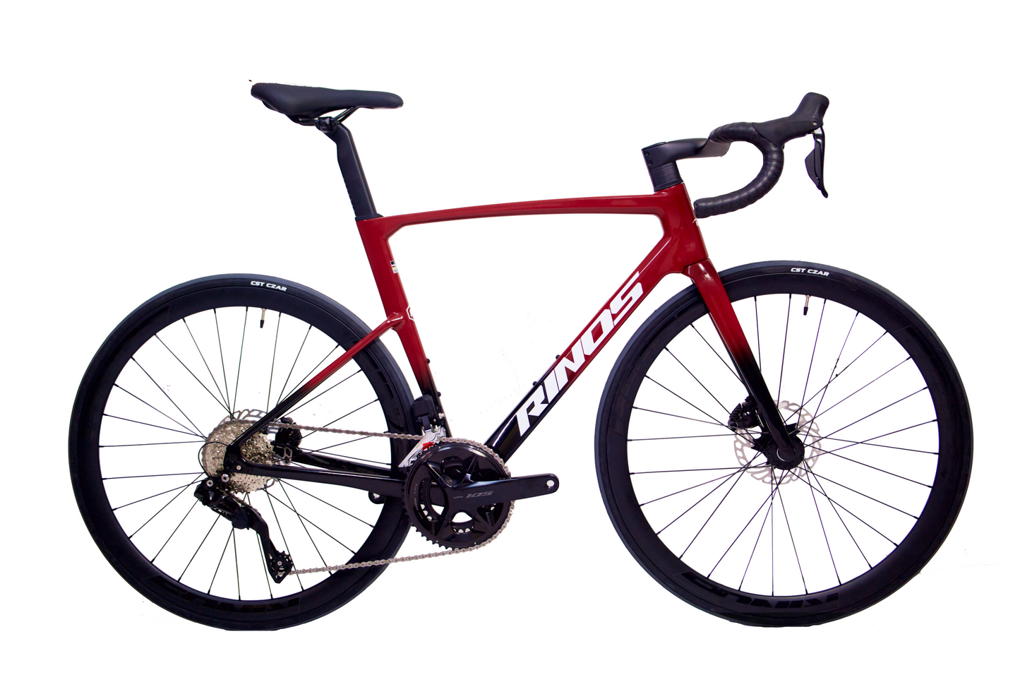 RINOS Vélo de route en carbone Odin 6.0 700C Shimano 105 Di2 R7150 24 vitesses