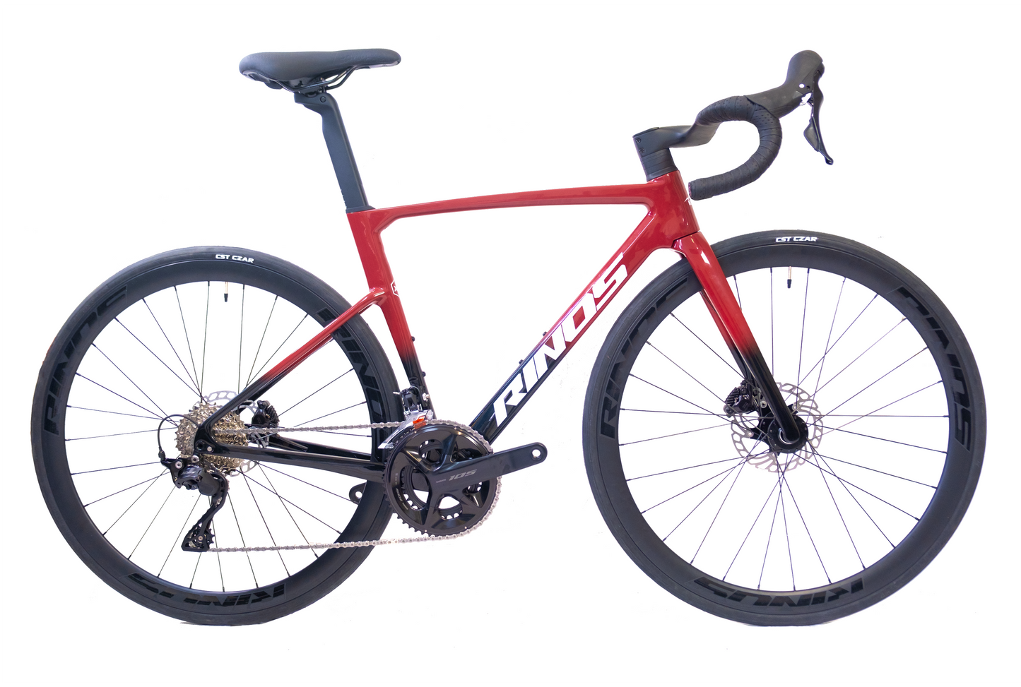 RINOS Vélo de route en carbone 700C Shimano 105 R7120 24 vitesses Odin4.0