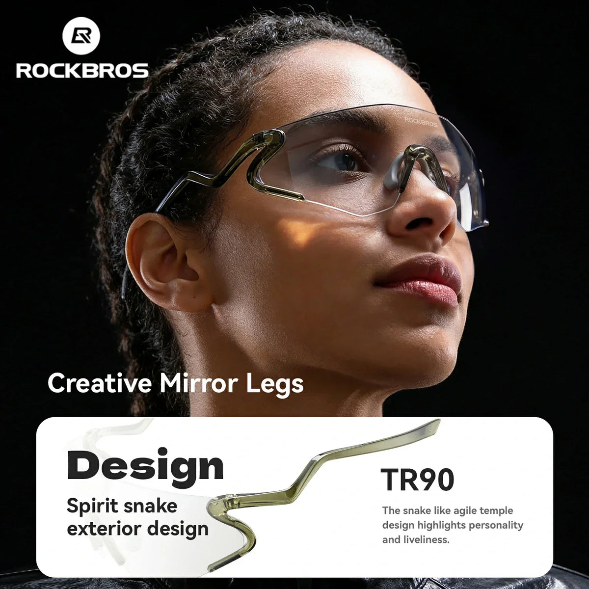 Lunettes de vélo photochromatiques ROCKBROS avec protection UV400