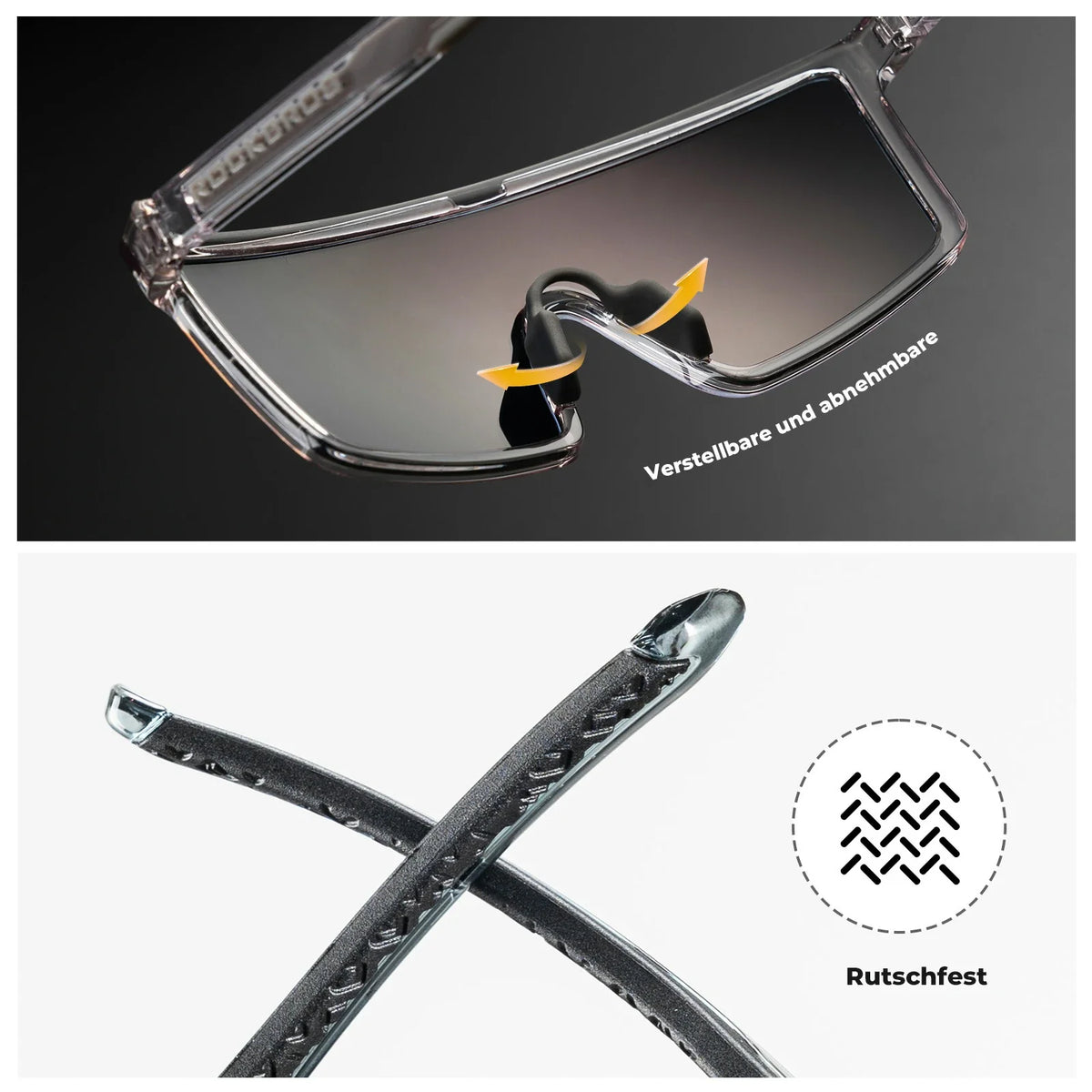 Lunettes de vélo polarisées ROCKBROS, UV400 avec monture TR90