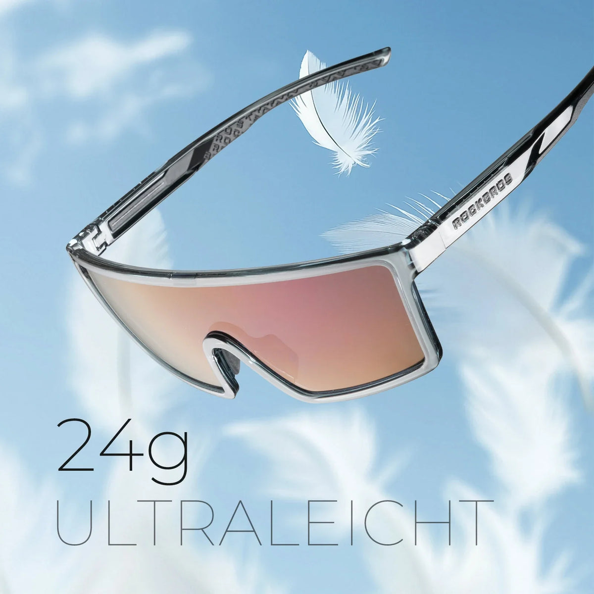 Lunettes de vélo polarisées ROCKBROS, UV400 avec monture TR90