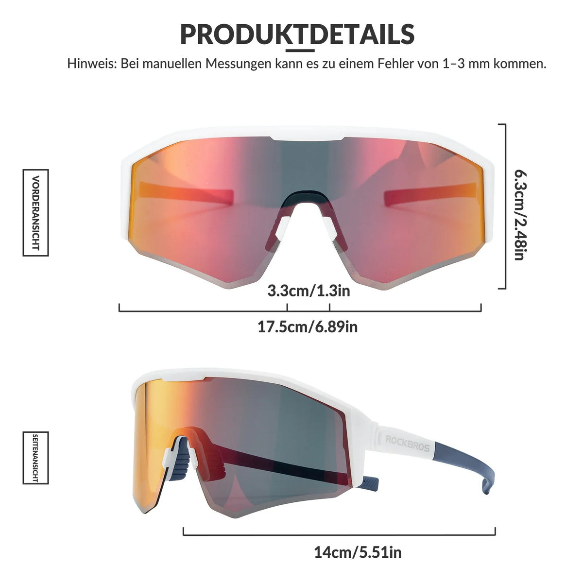 Lunettes de vélo polarisées ROCKBROS avec branches réglables