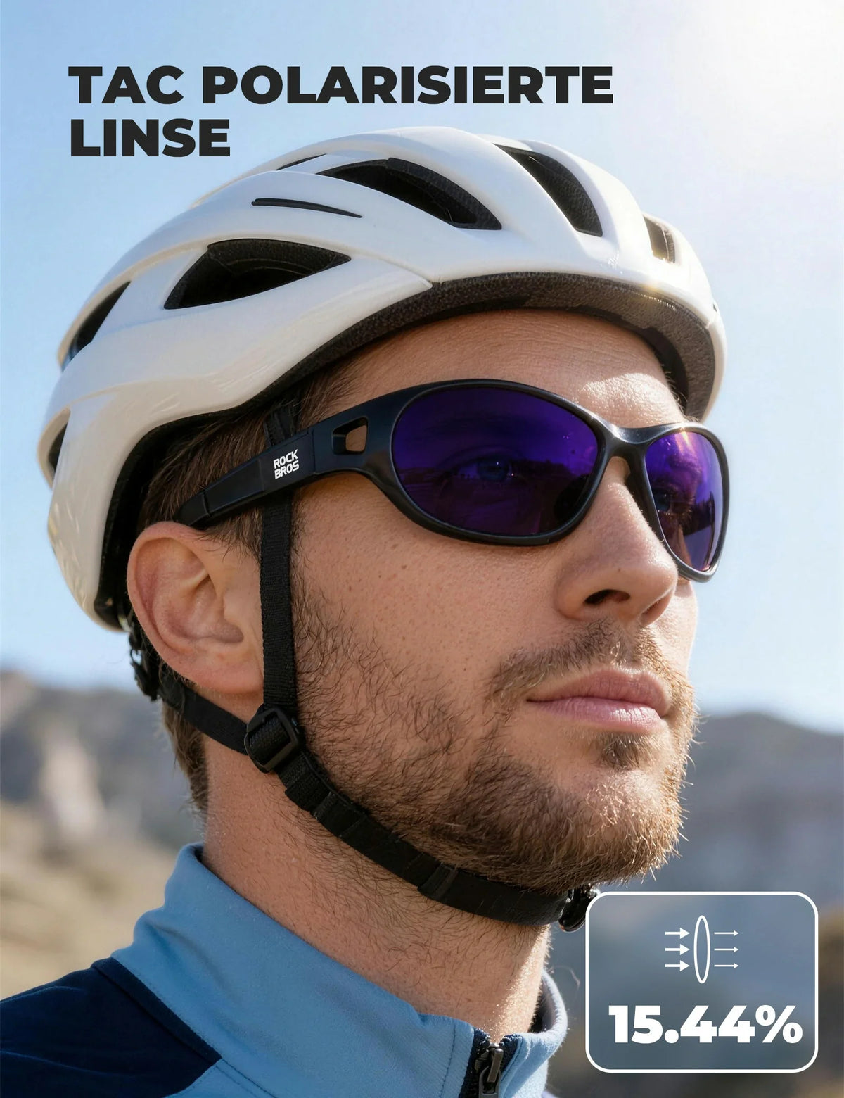 ROCKBROS Lunettes de sport polarisées SP394 Ultralight & UV400