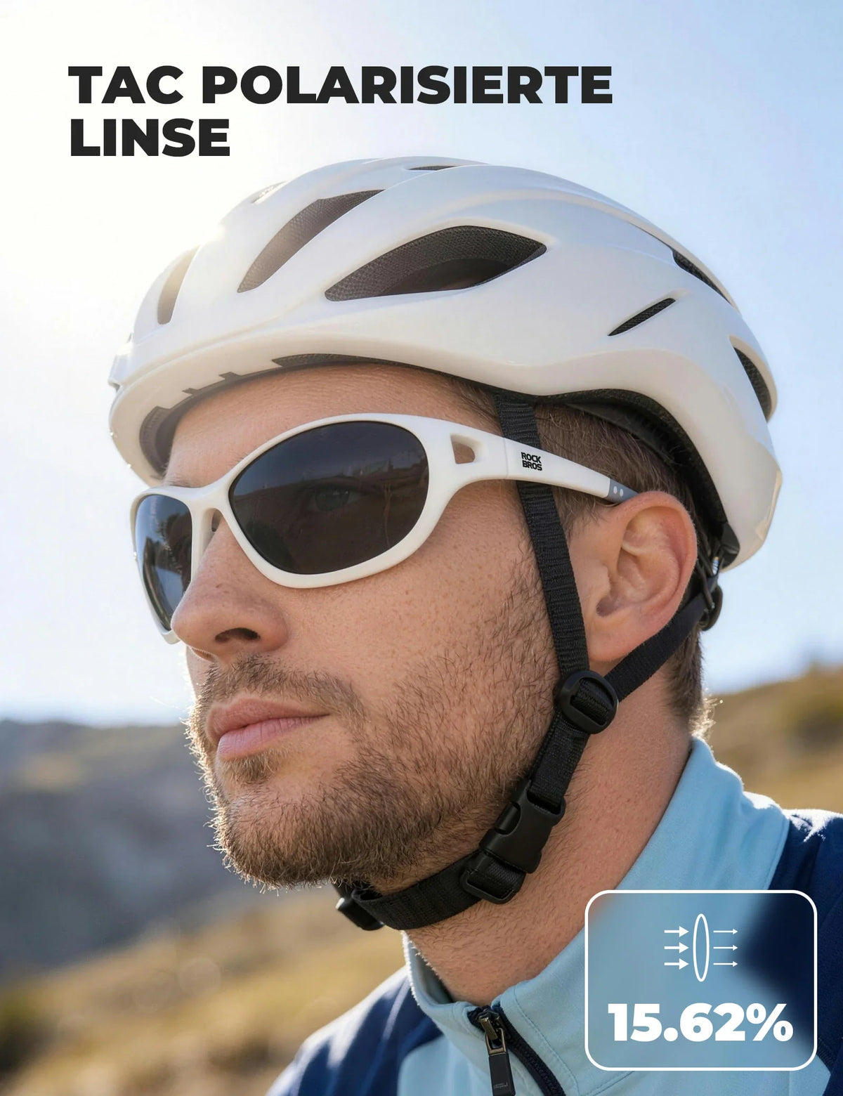 ROCKBROS Lunettes de sport polarisées SP394 Ultralight & UV400