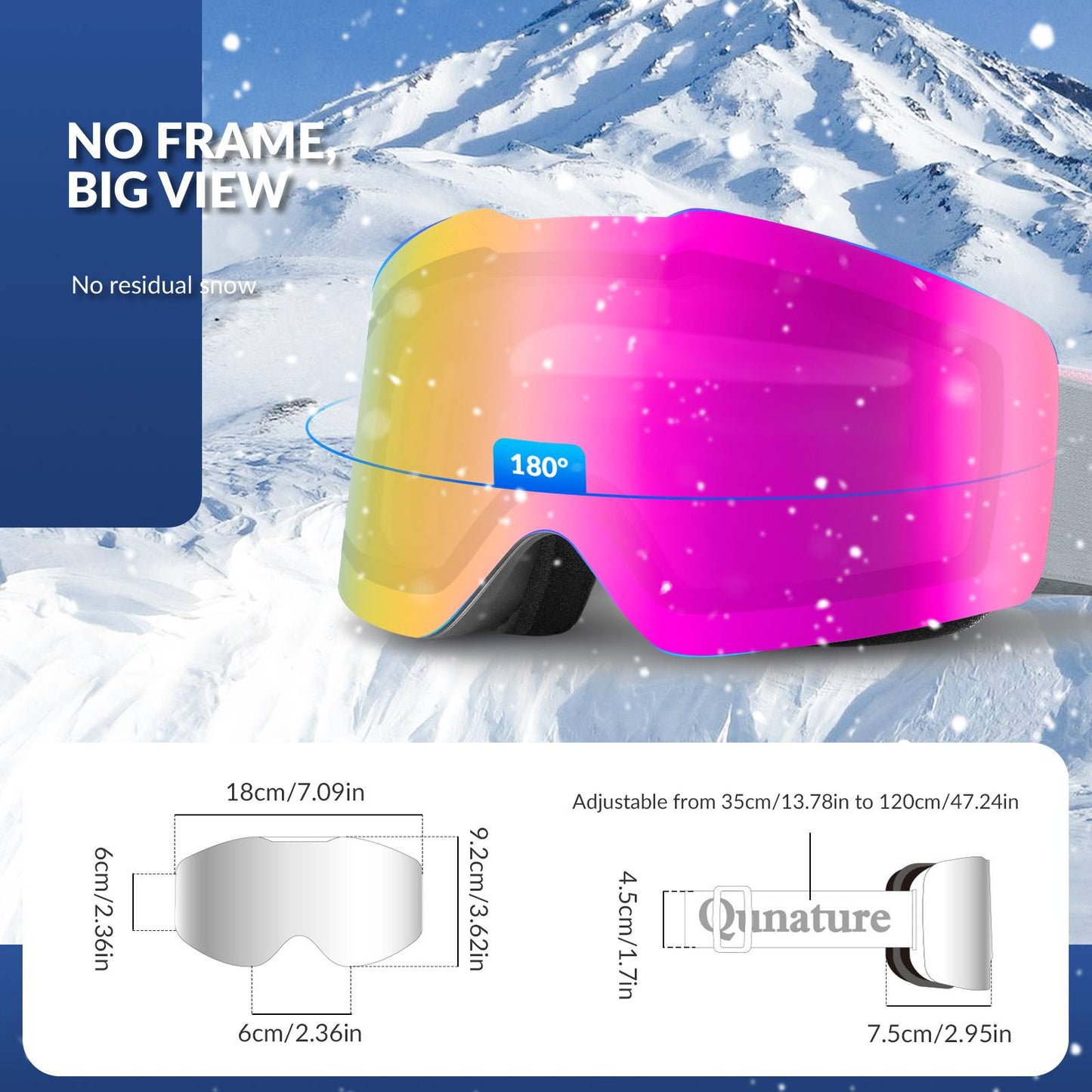 Lunettes de ski anti-buée UV400 Qunature