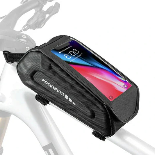 Sacoche de vélo étanche, étui pour téléphone portable compatible avec les smartphones à écran tactile de 6,8 pouces, ROCKBROS