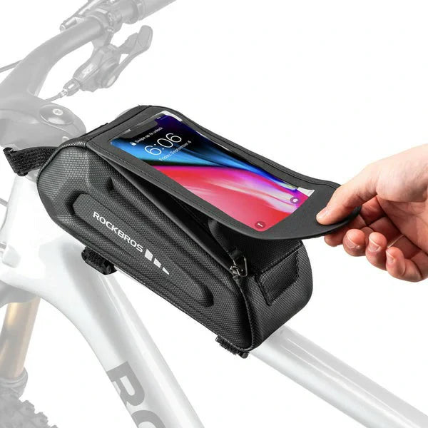 Sacoche de vélo étanche, étui pour téléphone portable compatible avec les smartphones à écran tactile de 6,8 pouces, ROCKBROS