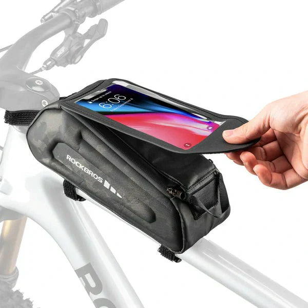 Sacoche de vélo étanche, étui pour téléphone portable compatible avec les smartphones à écran tactile de 6,8 pouces, ROCKBROS