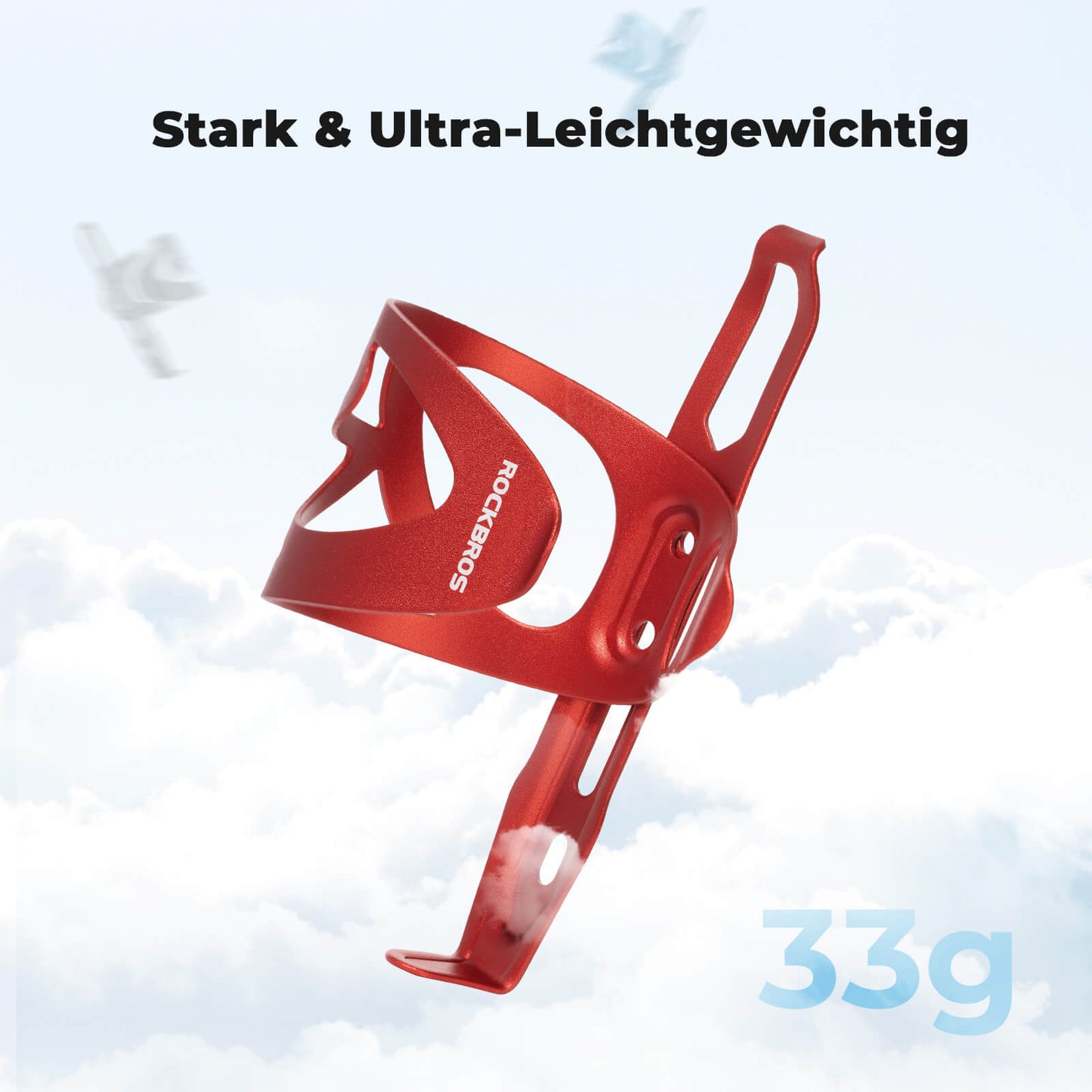 Porte-bidon ultra-léger pour vélo - 33 g en alliage d'aluminium pour VTT/vélo de route ROCKBROS