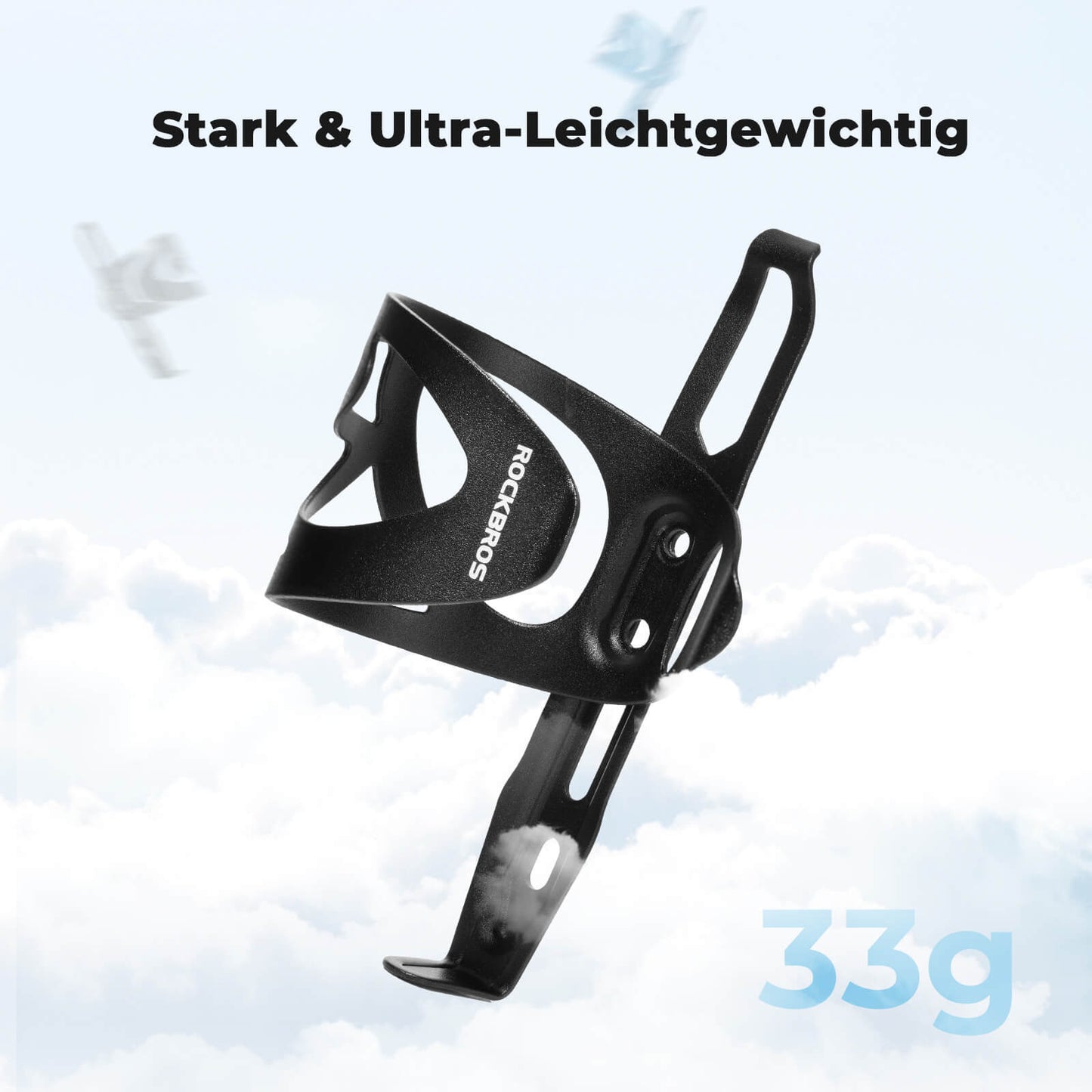 Porte-bidon ultra-léger pour vélo - 33 g en alliage d'aluminium pour VTT/vélo de route ROCKBROS