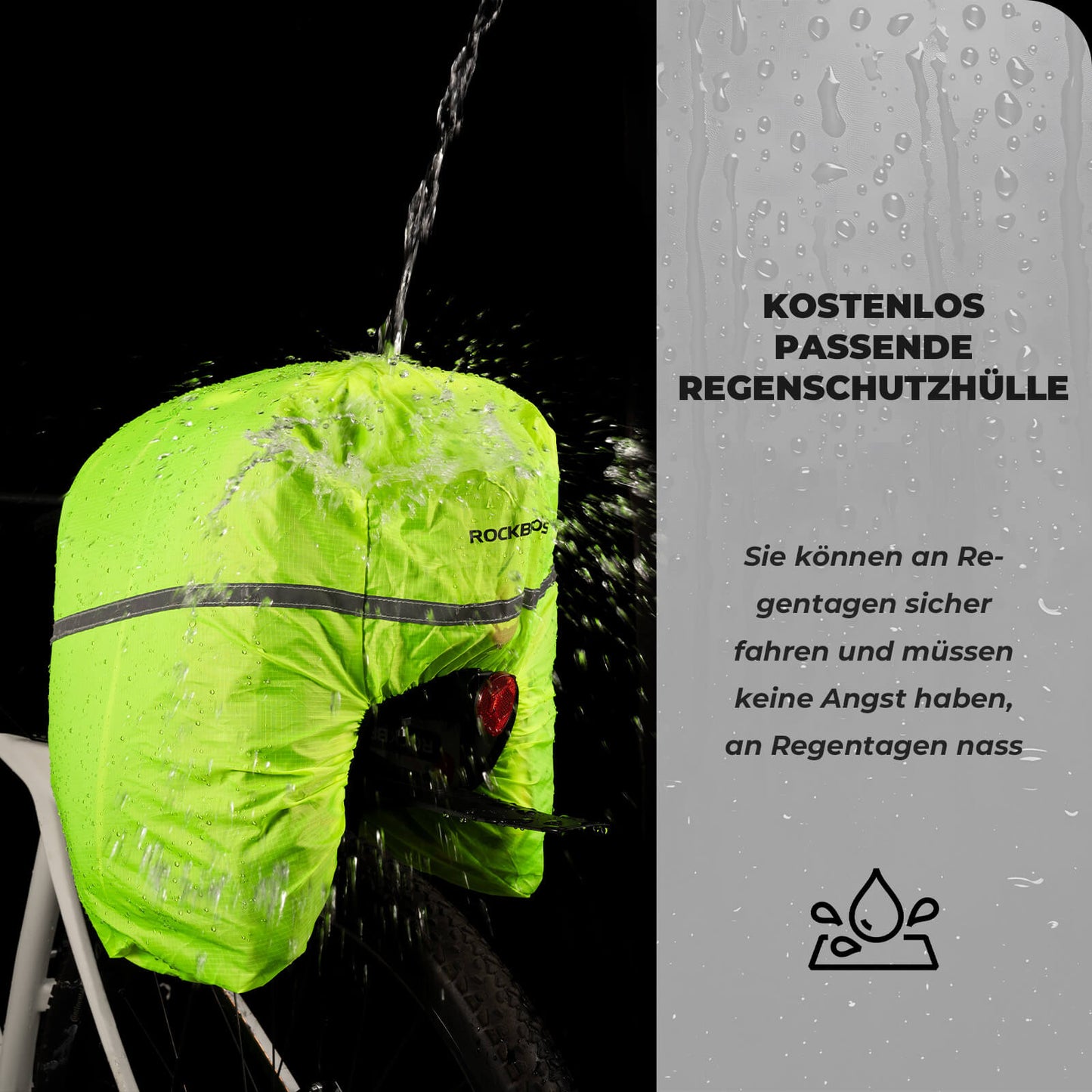 Sacoche de vélo 17-35L avec housse de pluie ROCKBROS