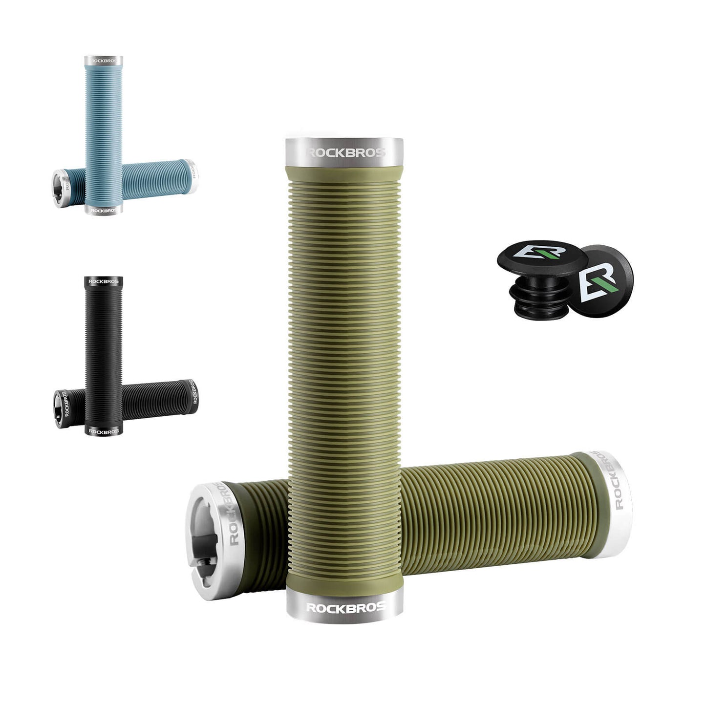 Poignées de vélo antidérapantes, double système de verrouillage, 22,2 mm, ROCKBROS
