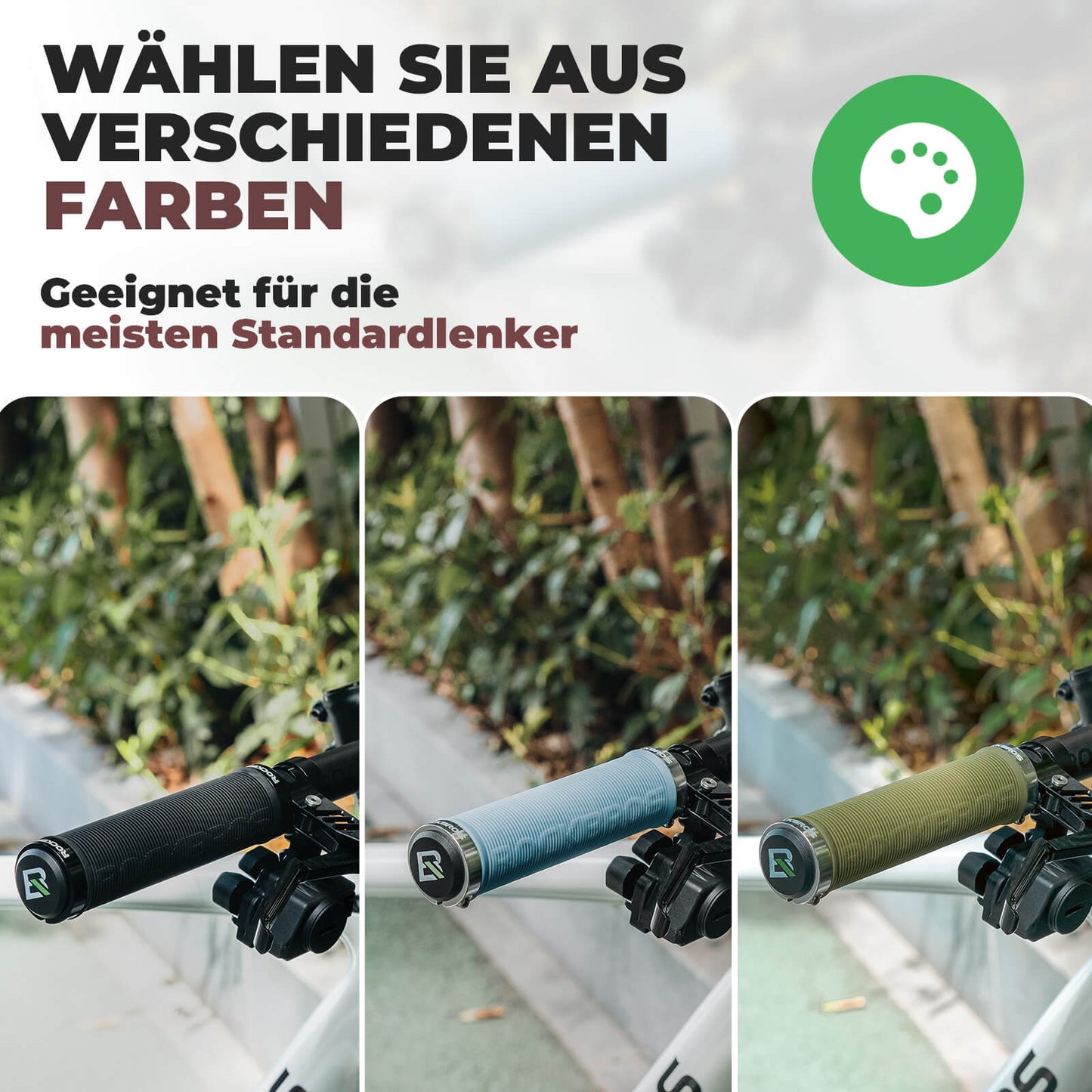 Poignées de vélo antidérapantes, double système de verrouillage, 22,2 mm, ROCKBROS