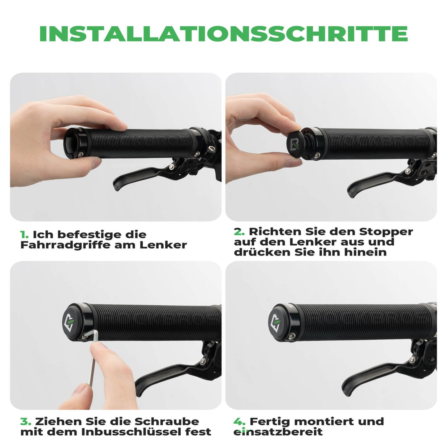 Poignées de vélo antidérapantes, double système de verrouillage, 22,2 mm, ROCKBROS