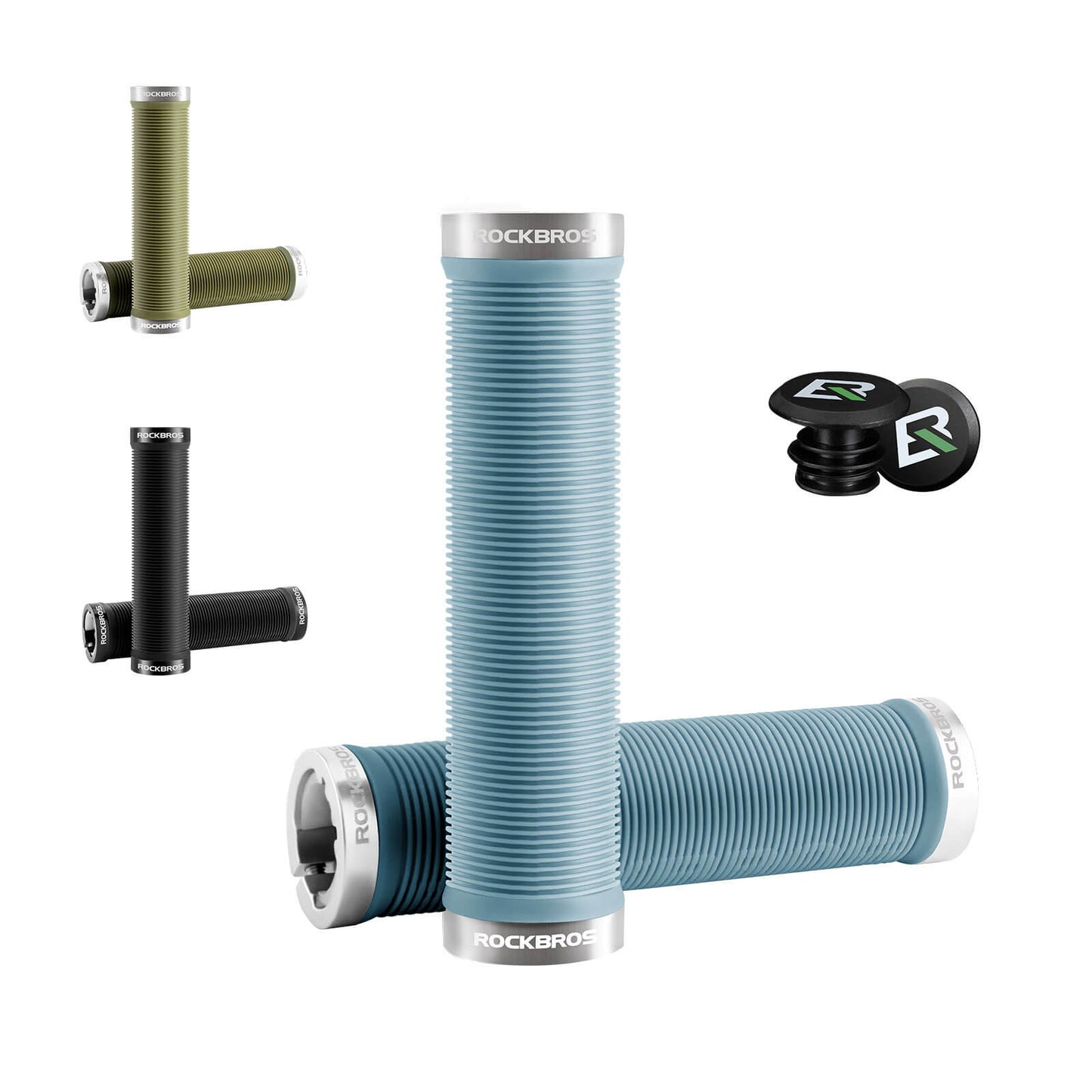 Poignées de vélo antidérapantes, double système de verrouillage, 22,2 mm, ROCKBROS