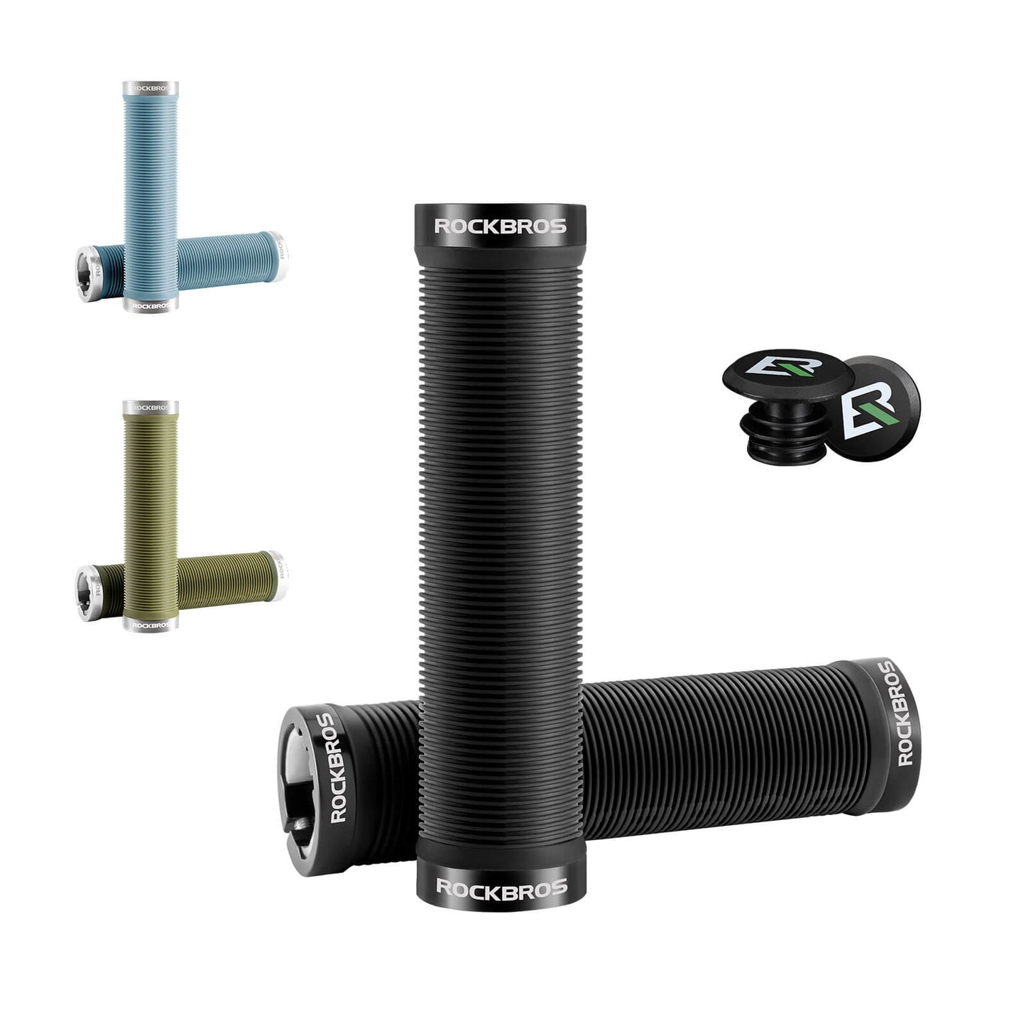 Poignées de vélo antidérapantes, double système de verrouillage, 22,2 mm, ROCKBROS