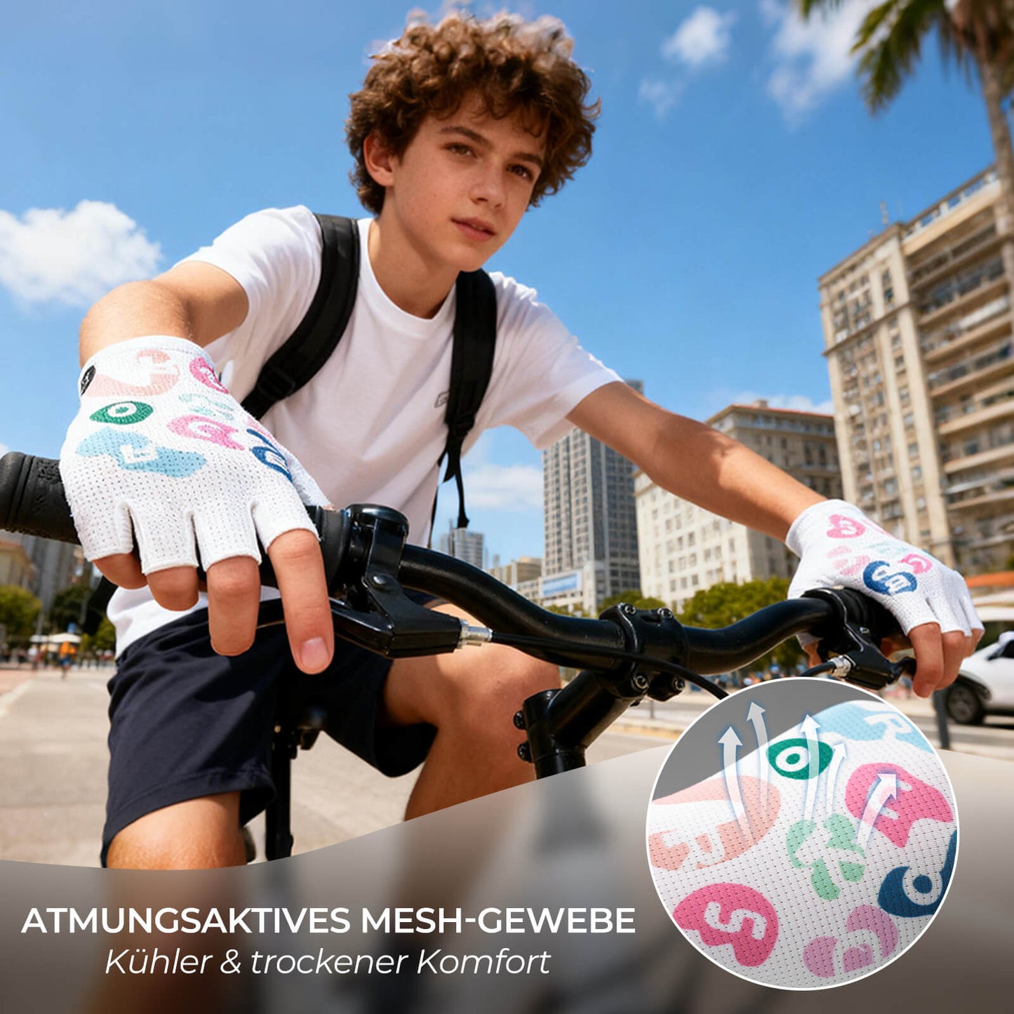 Gants de cyclisme demi-doigts ROCKBROS, respirants en SBR