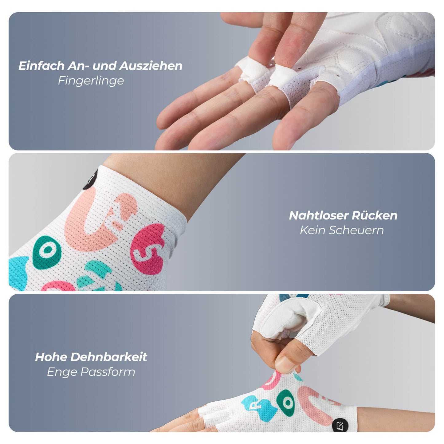 Gants de cyclisme demi-doigts ROCKBROS, respirants en SBR
