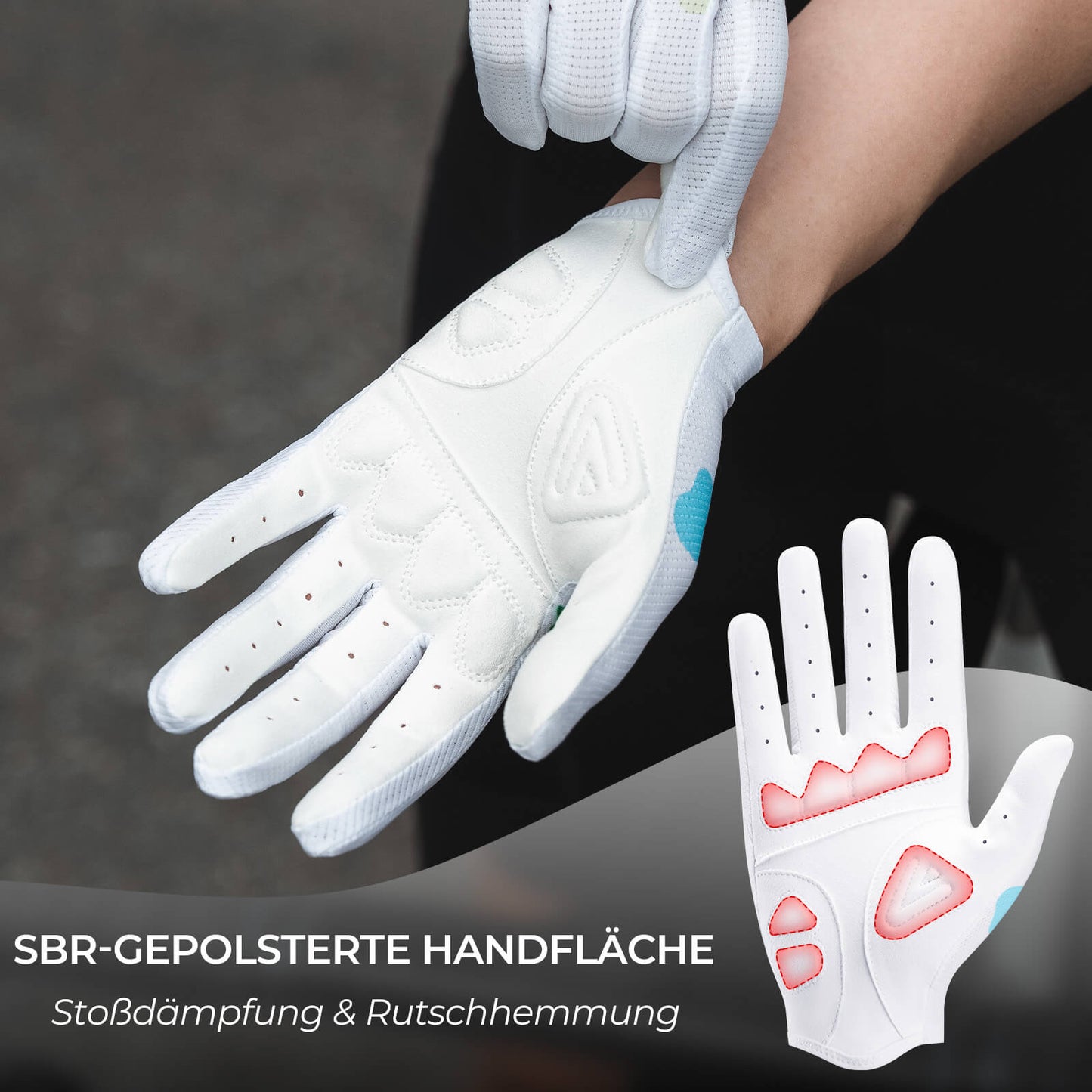Gants de cyclisme avec rembourrage SBR, respirants et très flexibles, ROCKBROS