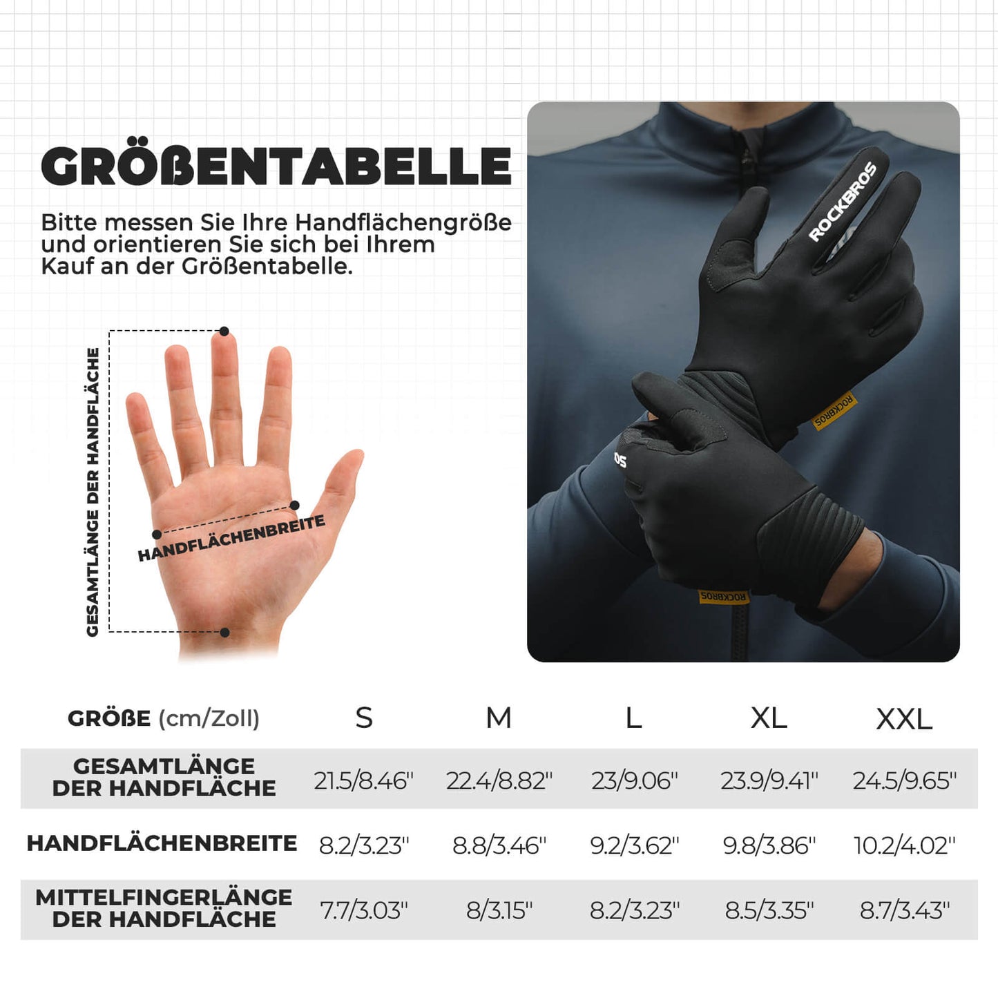 Gants de cyclisme ROCKBROS compatibles avec écran tactile et rembourrage SBR