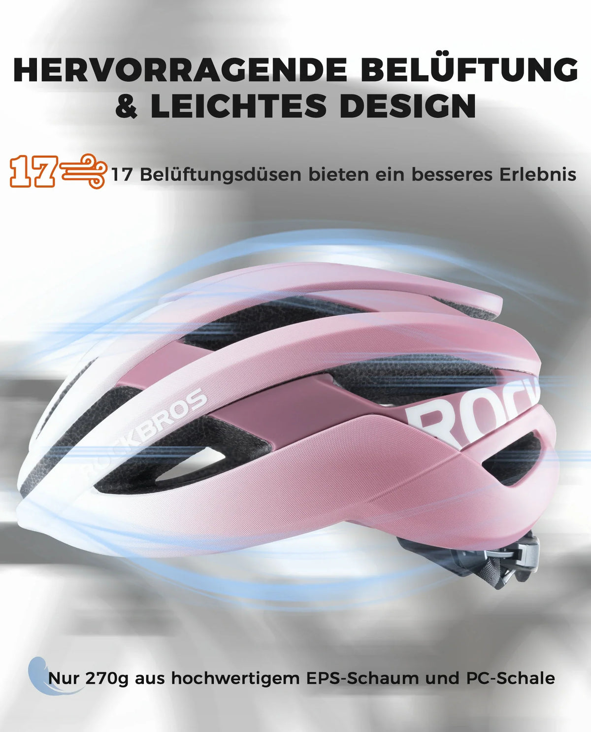 ROCKBROS Casque de vélo Sport VTT Casque de protection Respirant 54-58cm