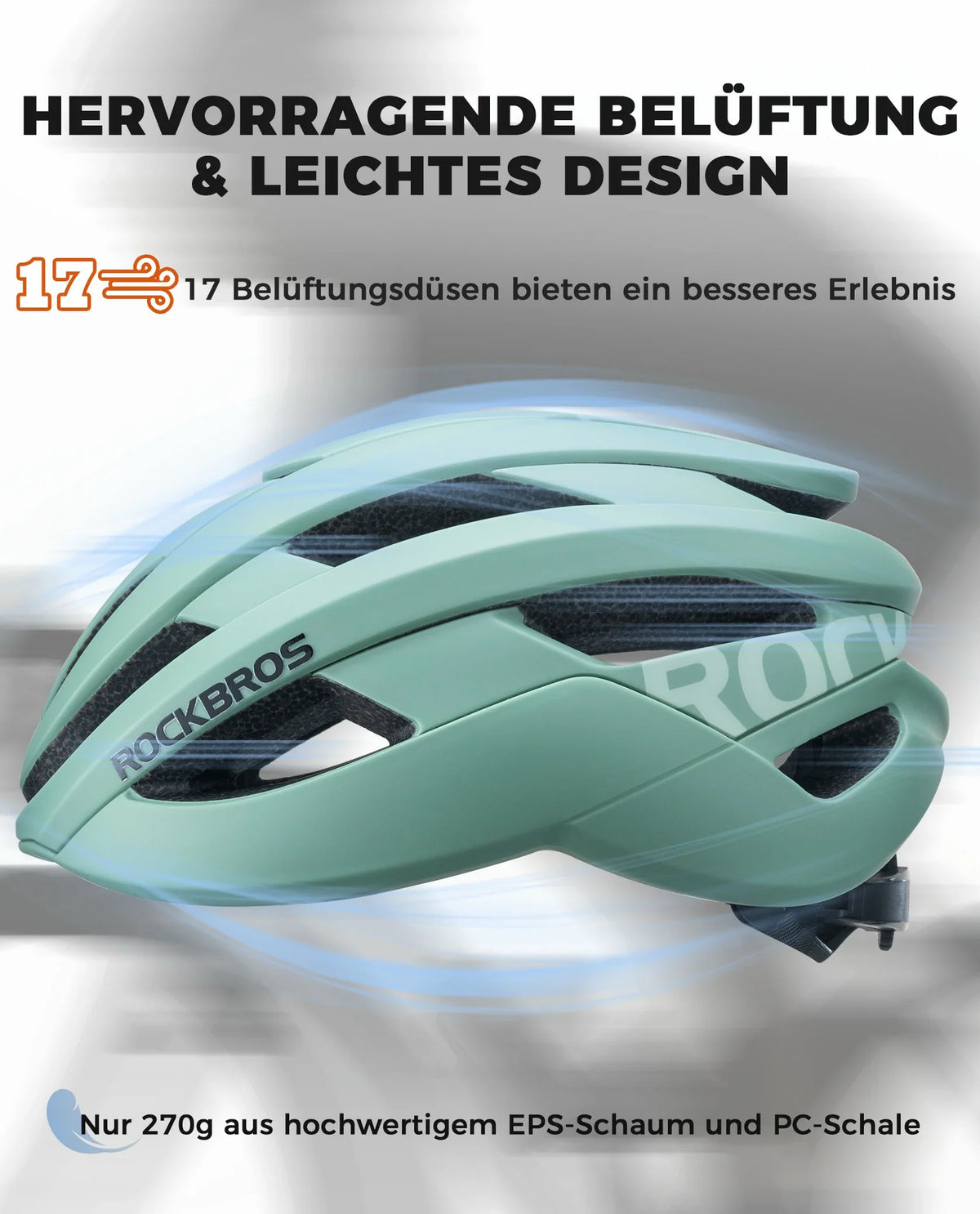 ROCKBROS Casque de vélo Sport VTT Casque de protection Respirant 54-58cm