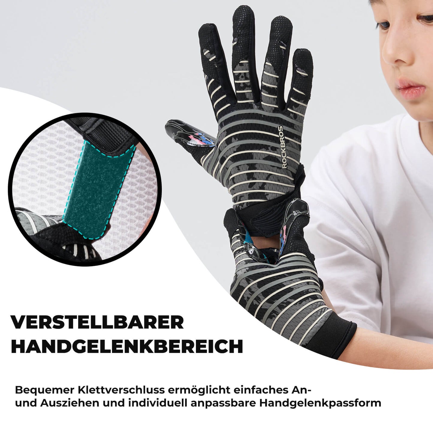Gants de sport professionnels pour enfants, respirants et élastiques, ROCKBROS